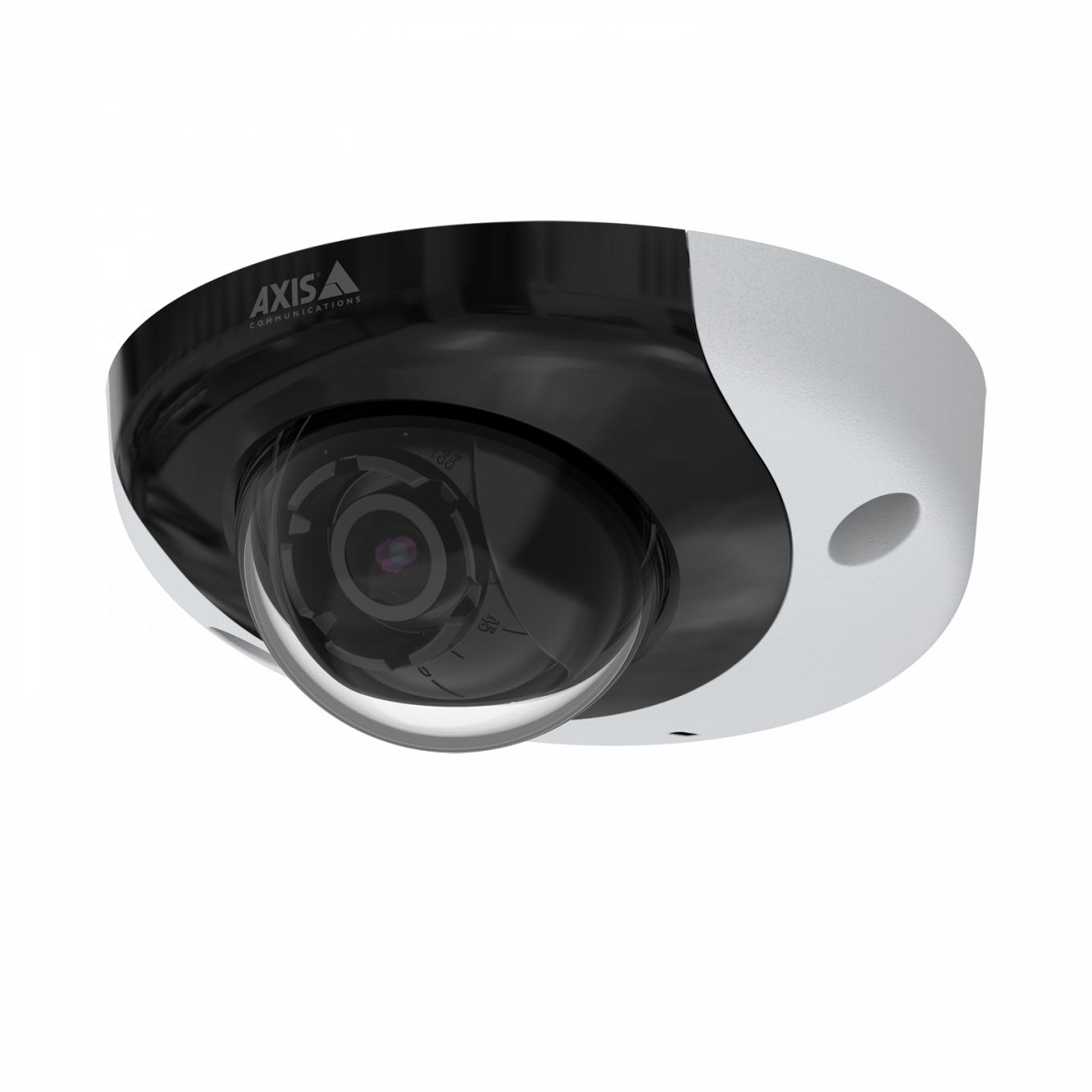 AXIS P3935-LR è una telecamera IP robusta e resistente alle manomissioni. Il dispositivo è visualizzato dall'angolo sinistro.