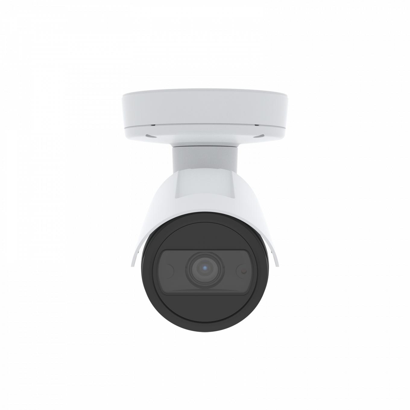 AXIS P1455-LE is an outdoor-ready fixed bullet IP camera with Lightfinder and Forensic WDR. The camera is viewed from its front.