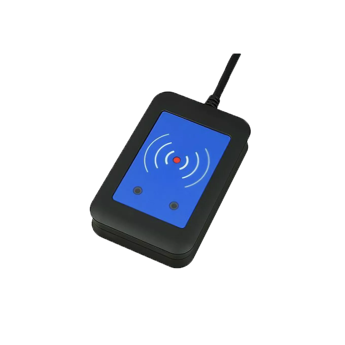 External RFID Secured Reader 13.56 MHz + 125 kHz, USB interface, viewed fromt its front