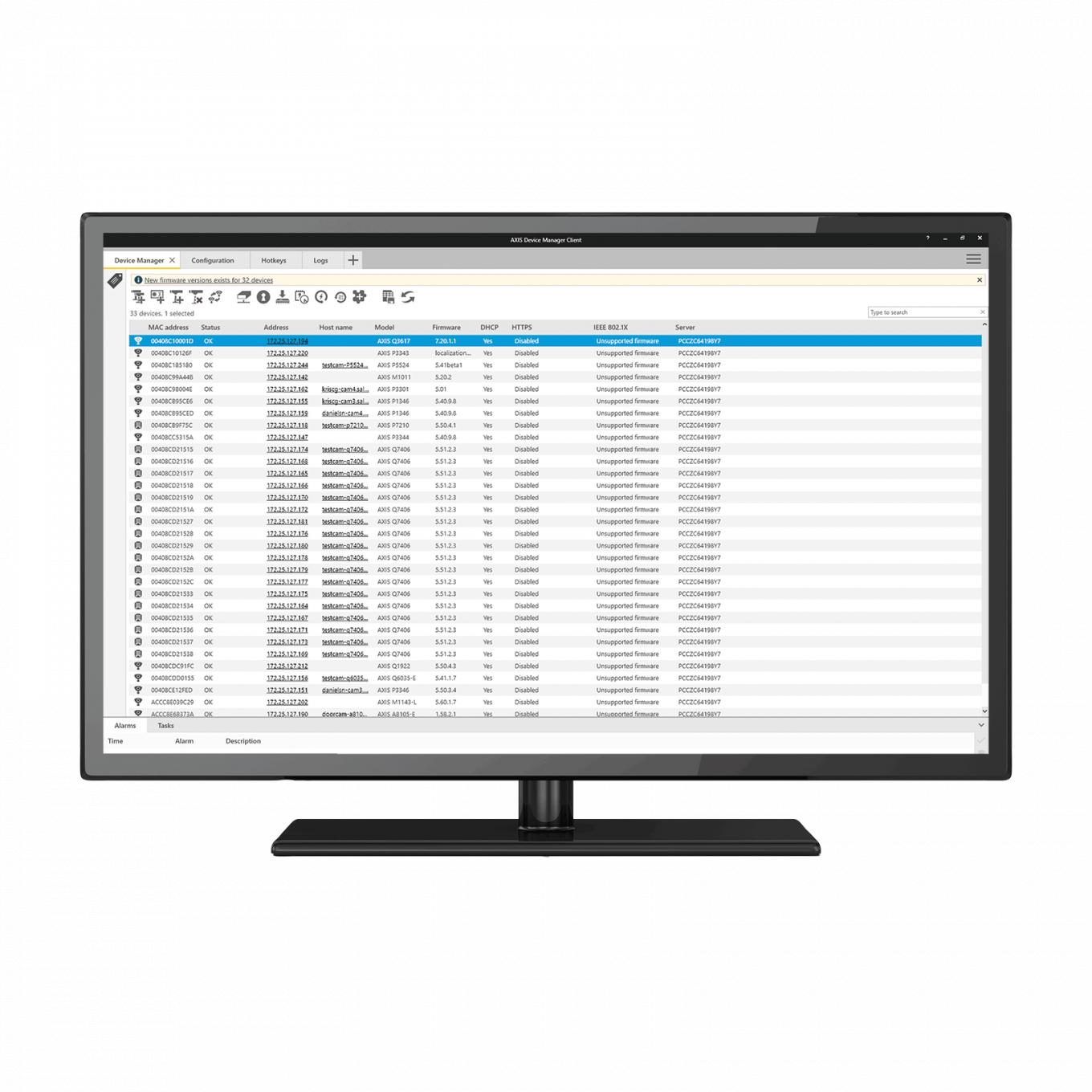 Monitor con una captura de pantalla del administrador de dispositivos 