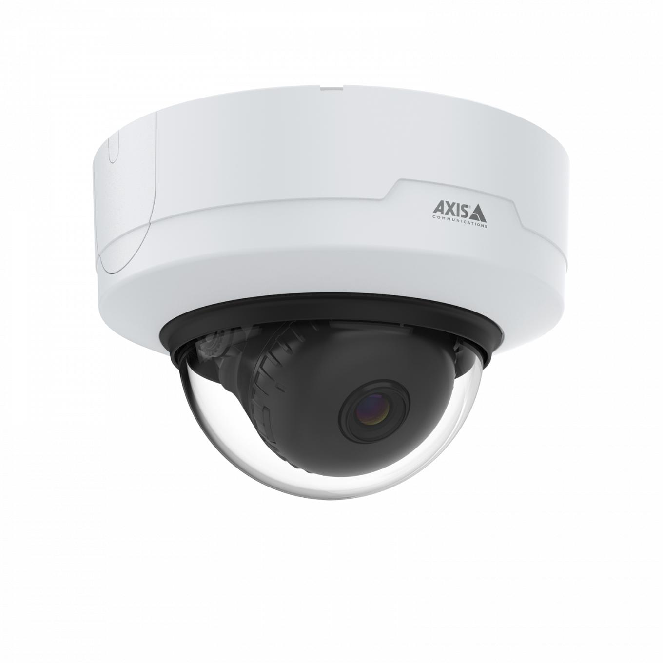 AXIS P3265-V Dome camera mounted in ceiling from right