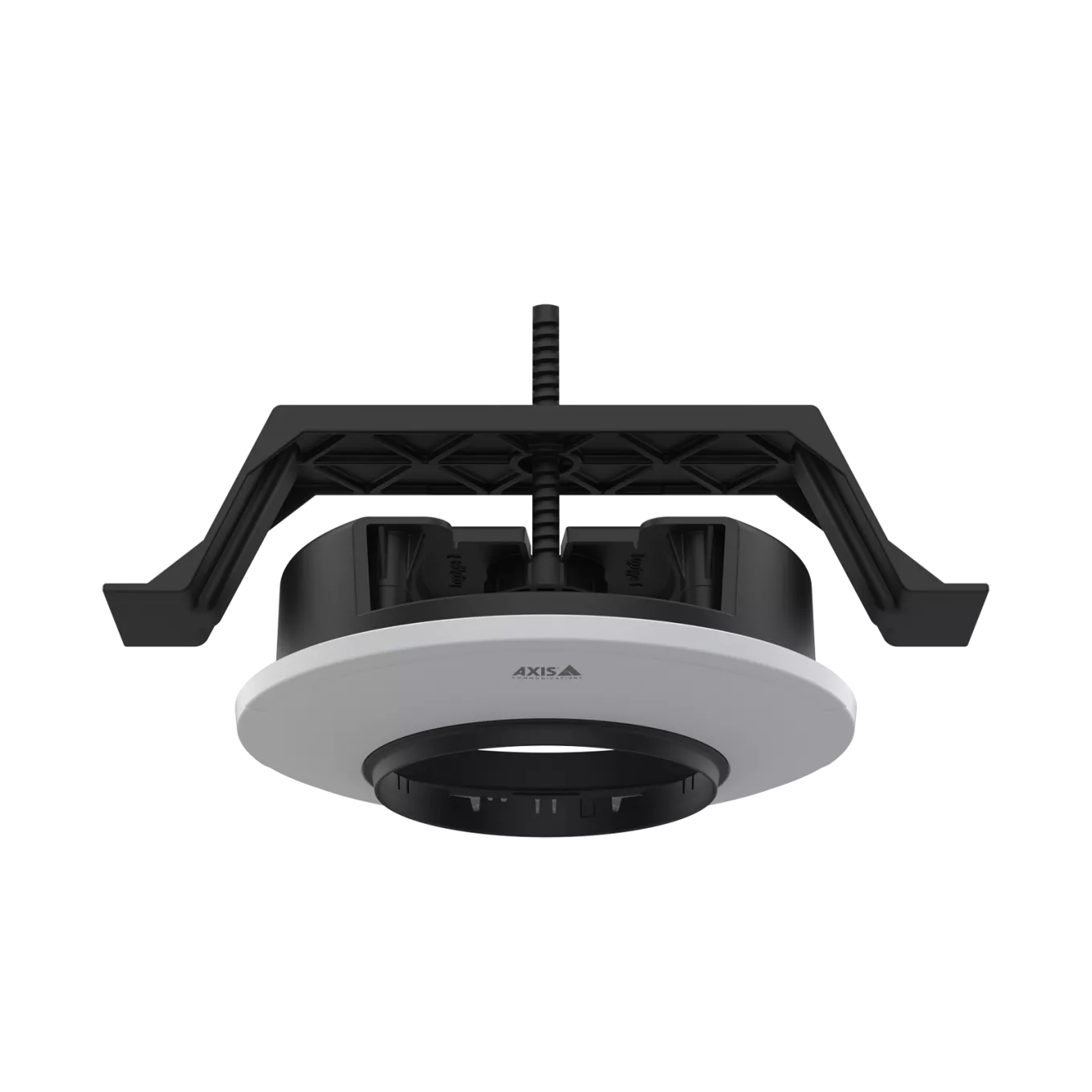 AXIS TP3203 Recessed Mount, schwarz und grau, Vorderansicht