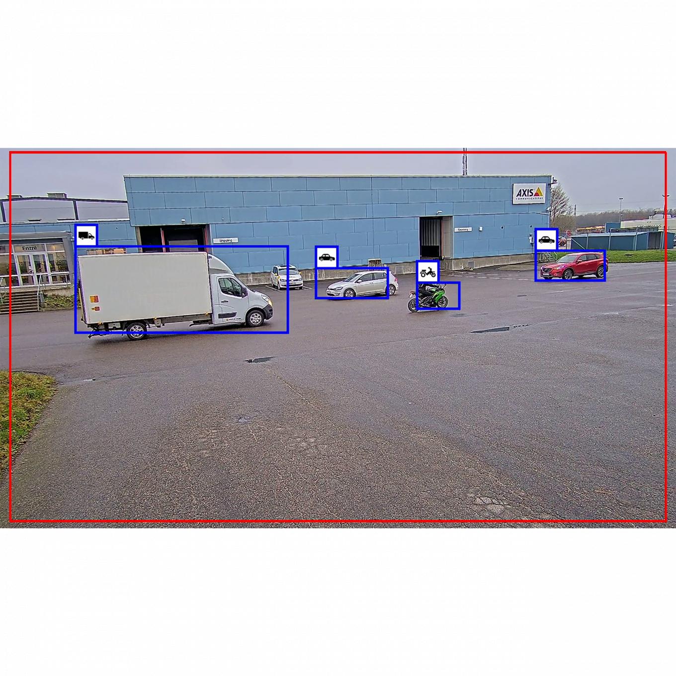 AXIS Object analytics tracking cars