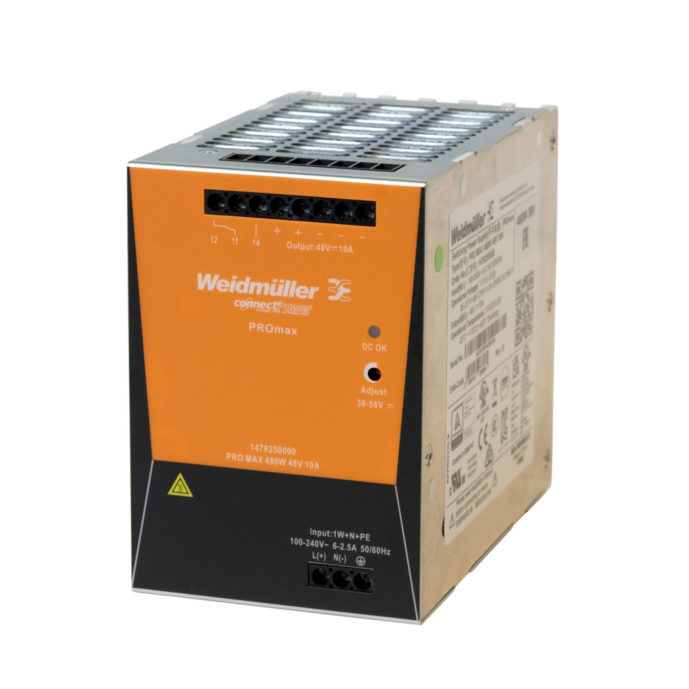 AXIS Power supply DIN PS56, orange box.