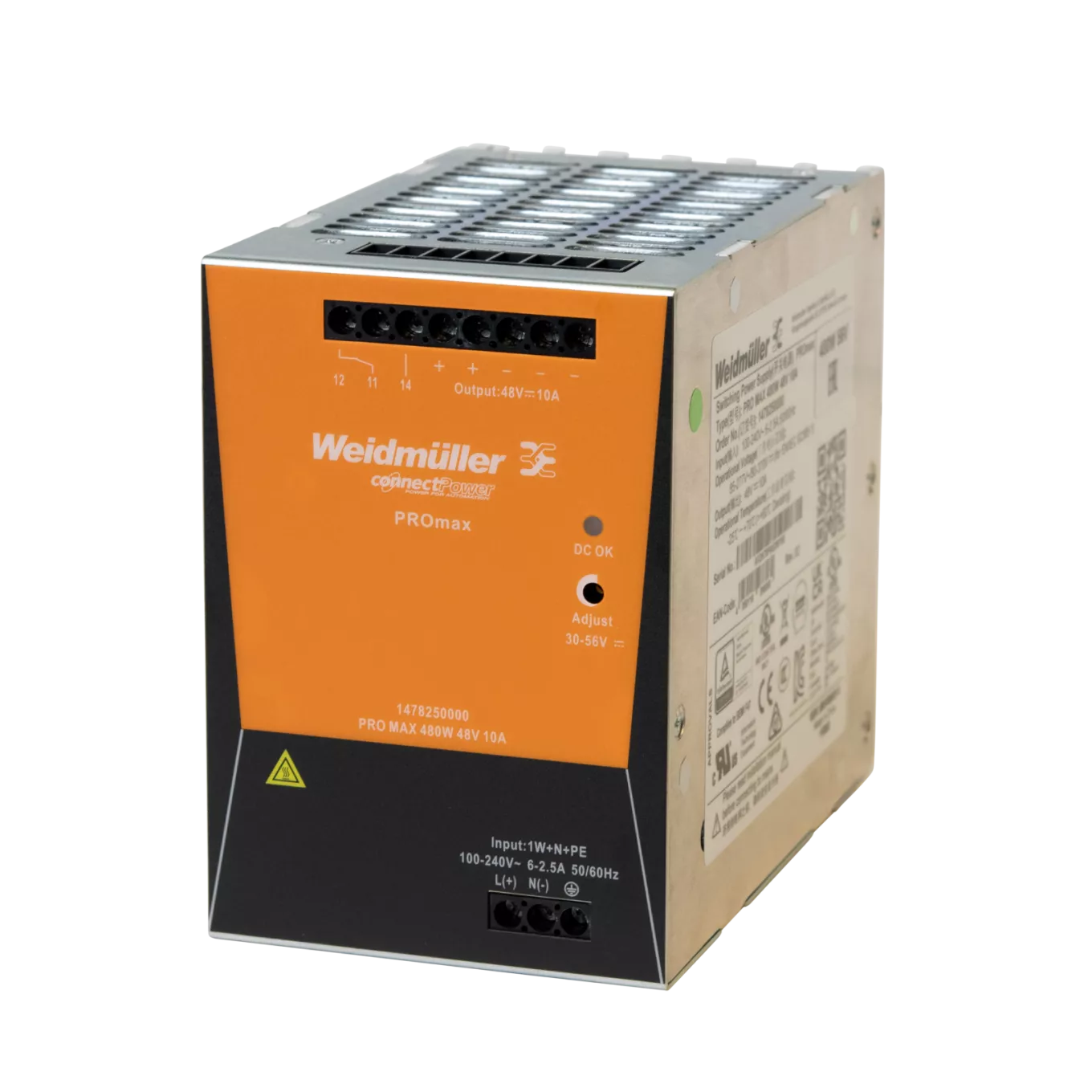 AXIS Power supply DIN PS56, orange box.