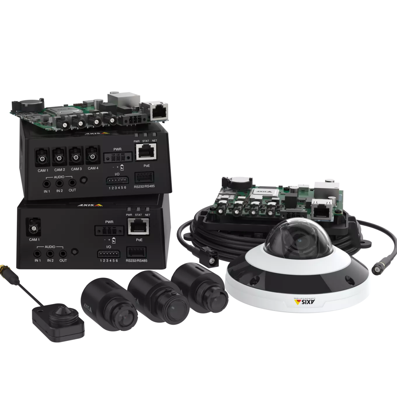 group image of products in AXIS F Series