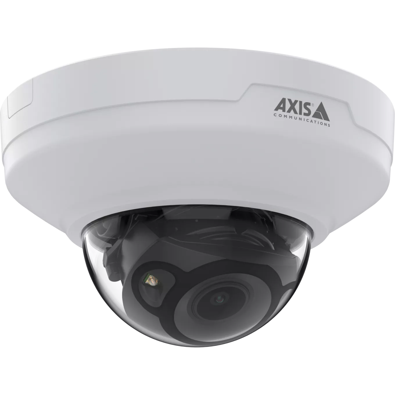 AXIS M4216-LV Dome Camera, montaje en techo, vista desde su ángulo derecho