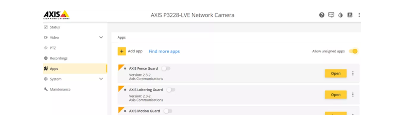 Toggle in web interface