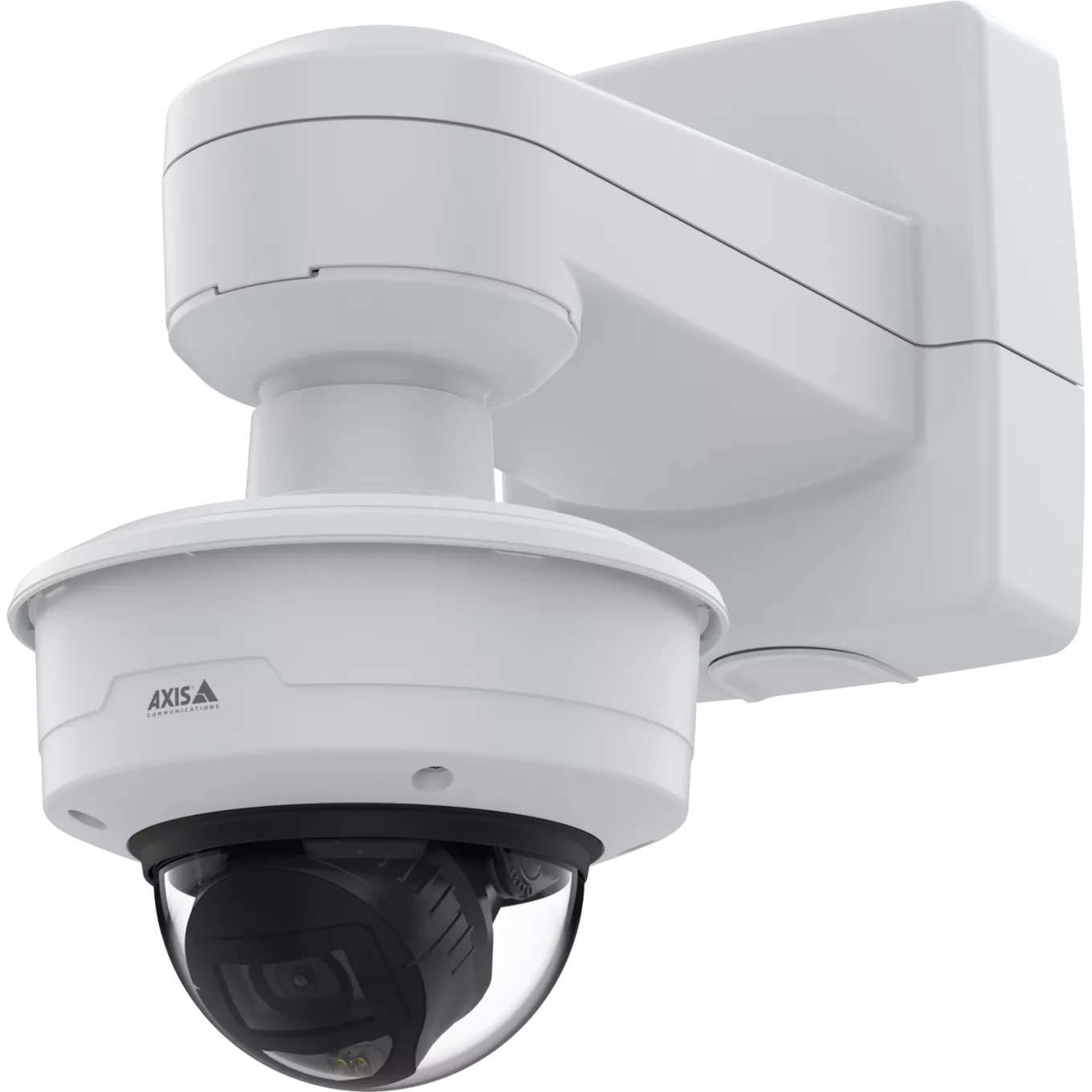 AXIS TP1001-E Wall-and-Pole Mount mit AXIS T94K01D Pendant Kit und AXIS P3268-LVE Dome Camera