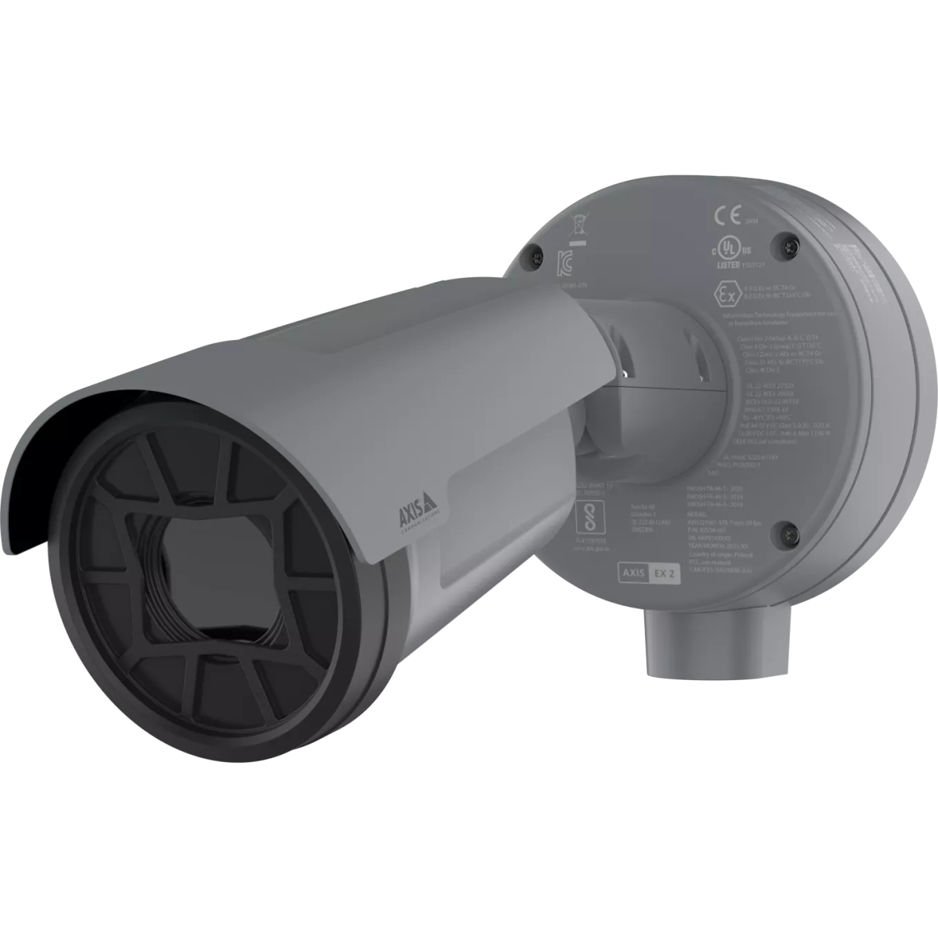 AXIS Q1961-XTE Explosion-Protected Thermal Camera, viewed from its left angle