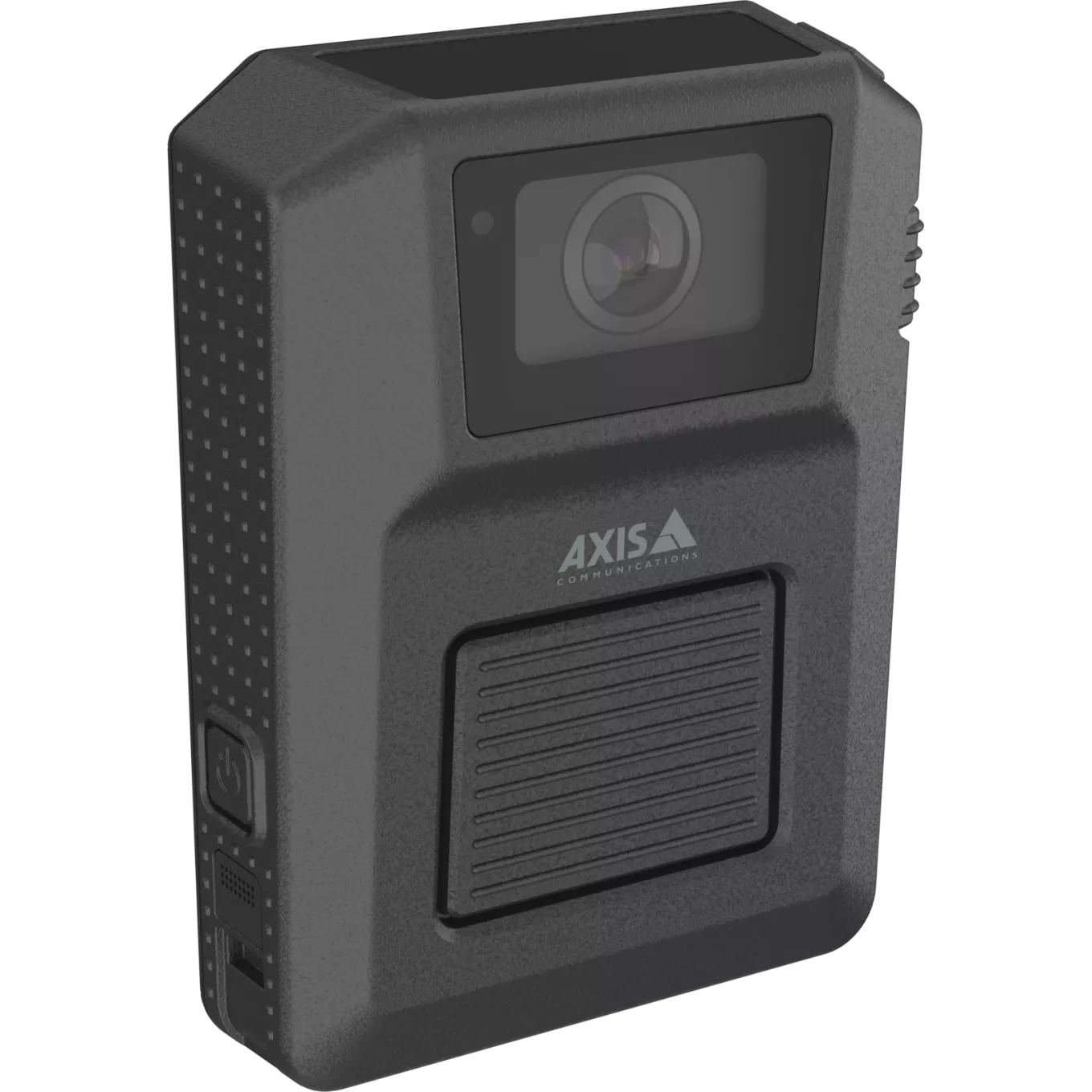 Caméra-piéton AXIS W102, noire, vue de son angle droit
