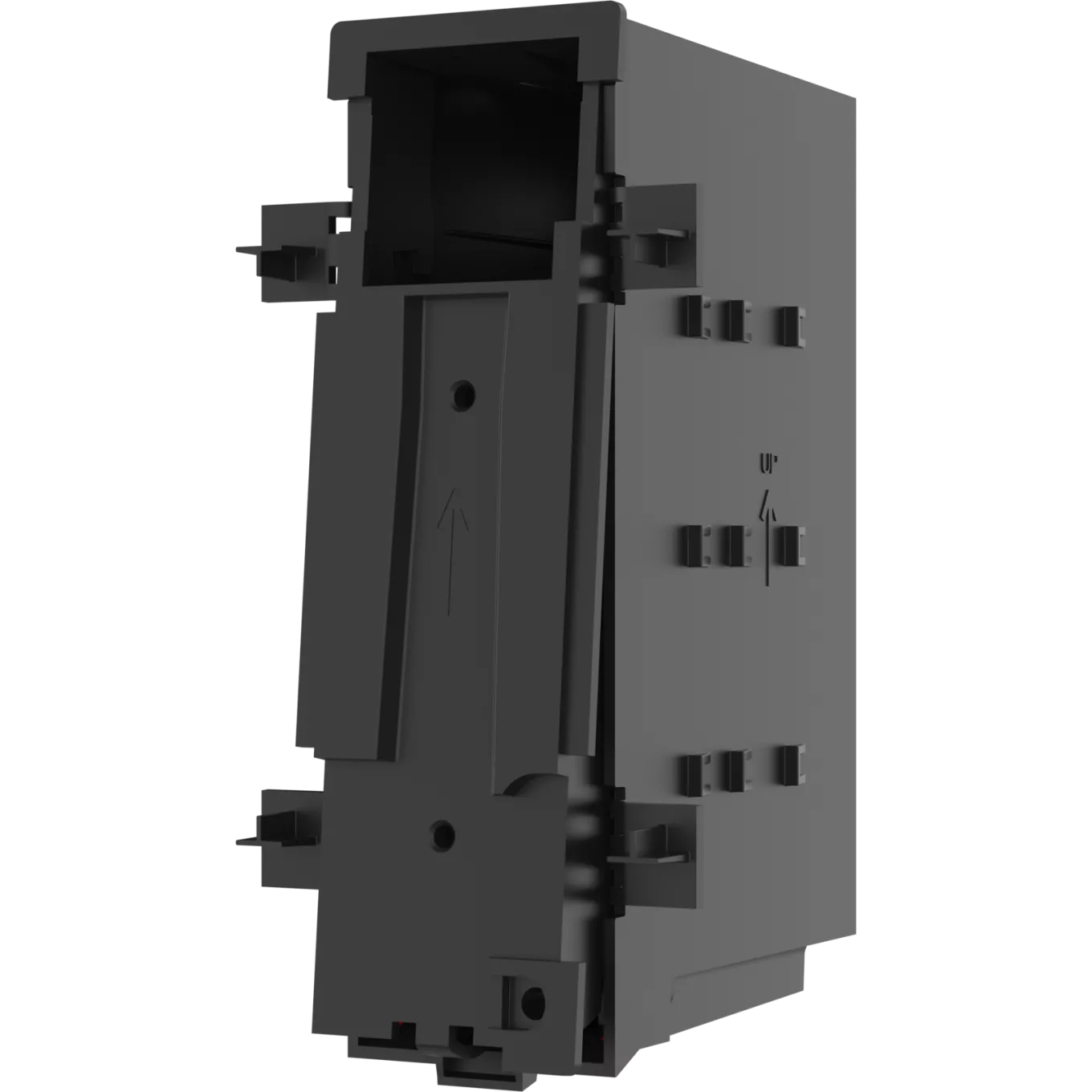 Black AXIS TA4602 Installation Back Box viewed from its left angle