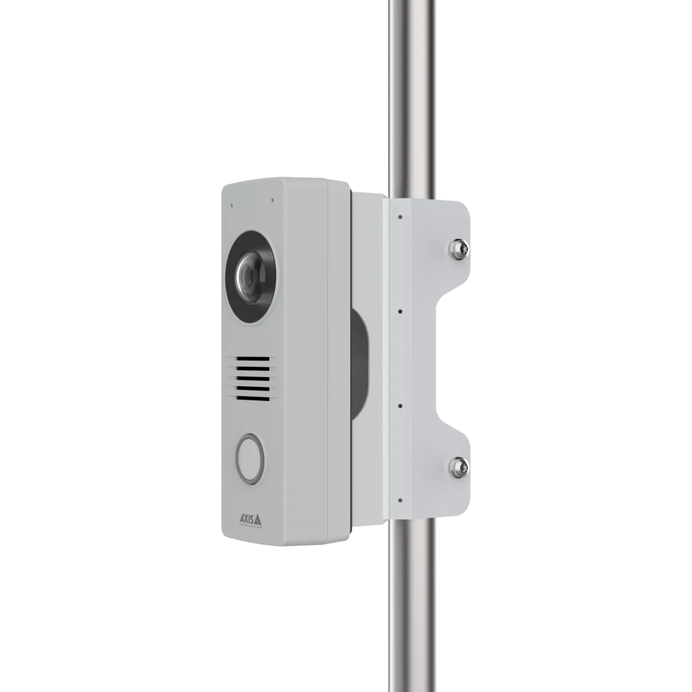 video intercom camera with mount on a pole