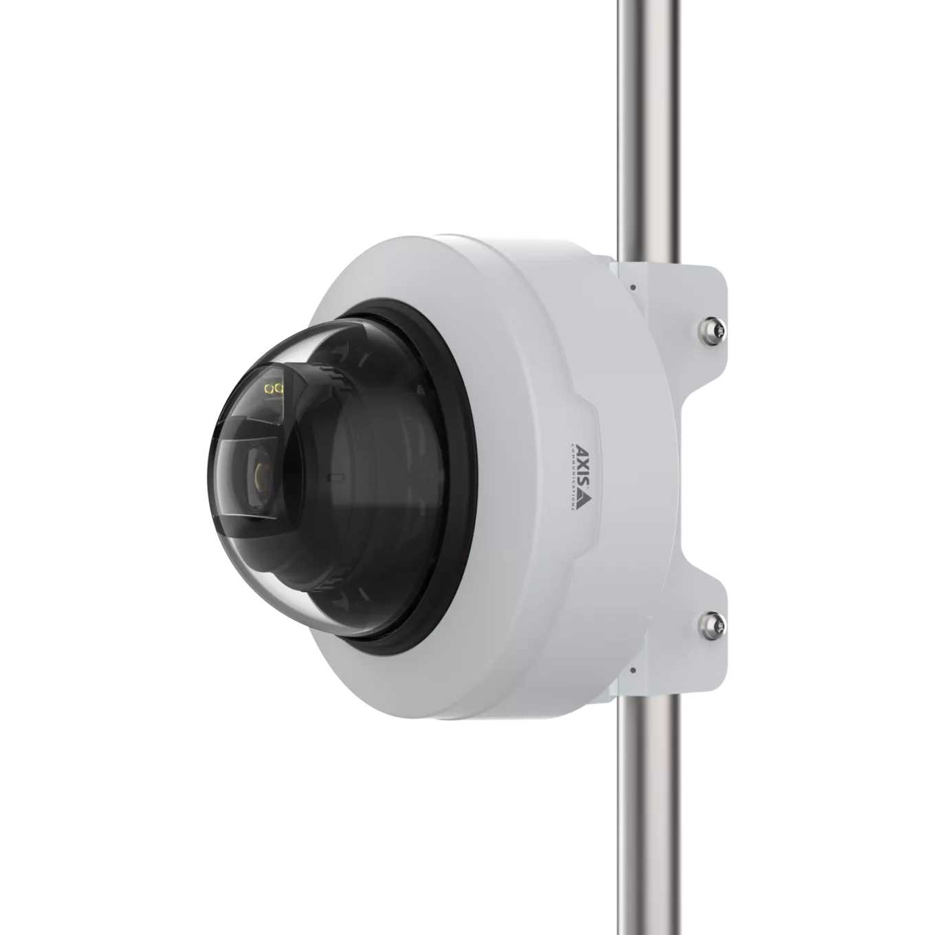 Dome camera with mount on a pole