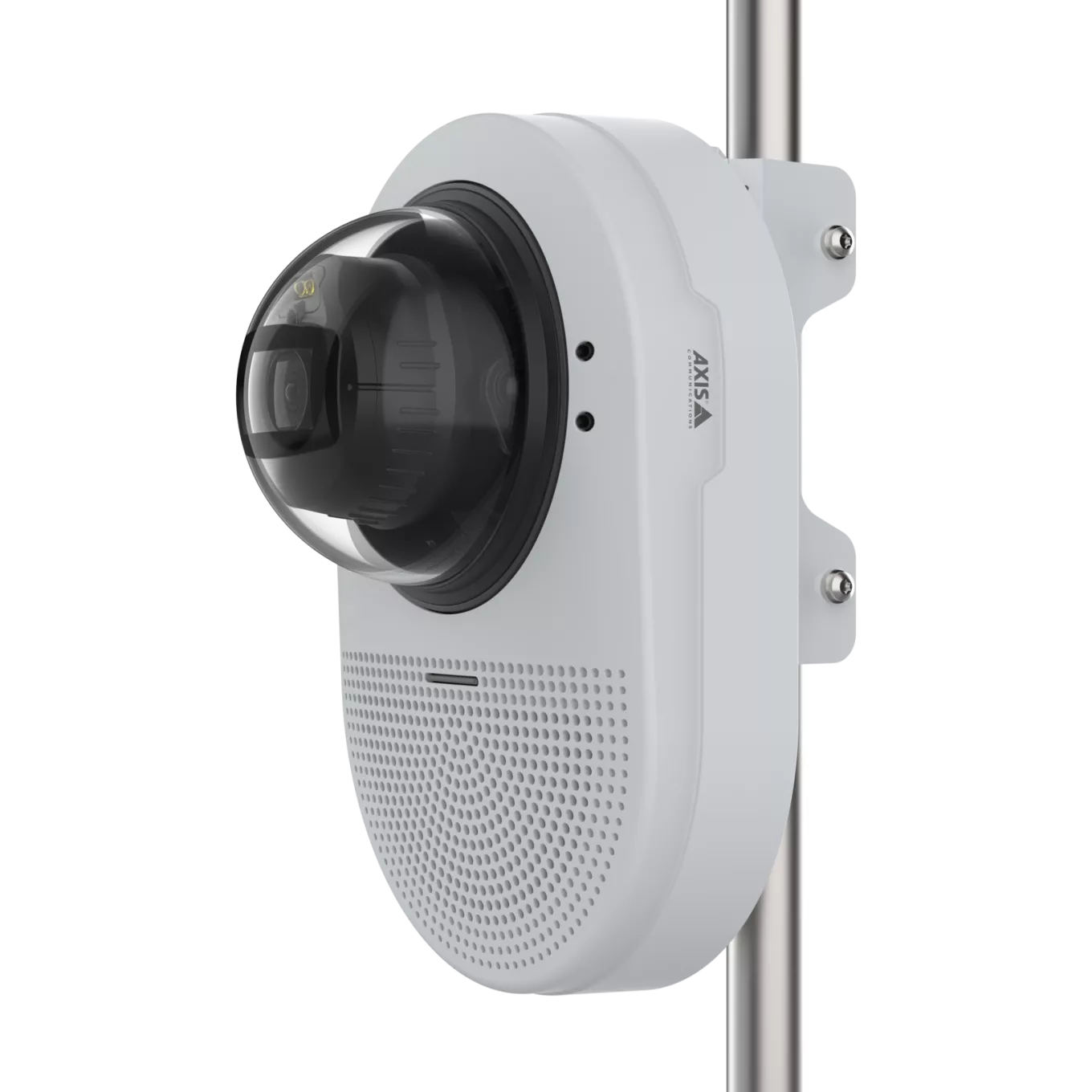 Dome camera with mount on a pole