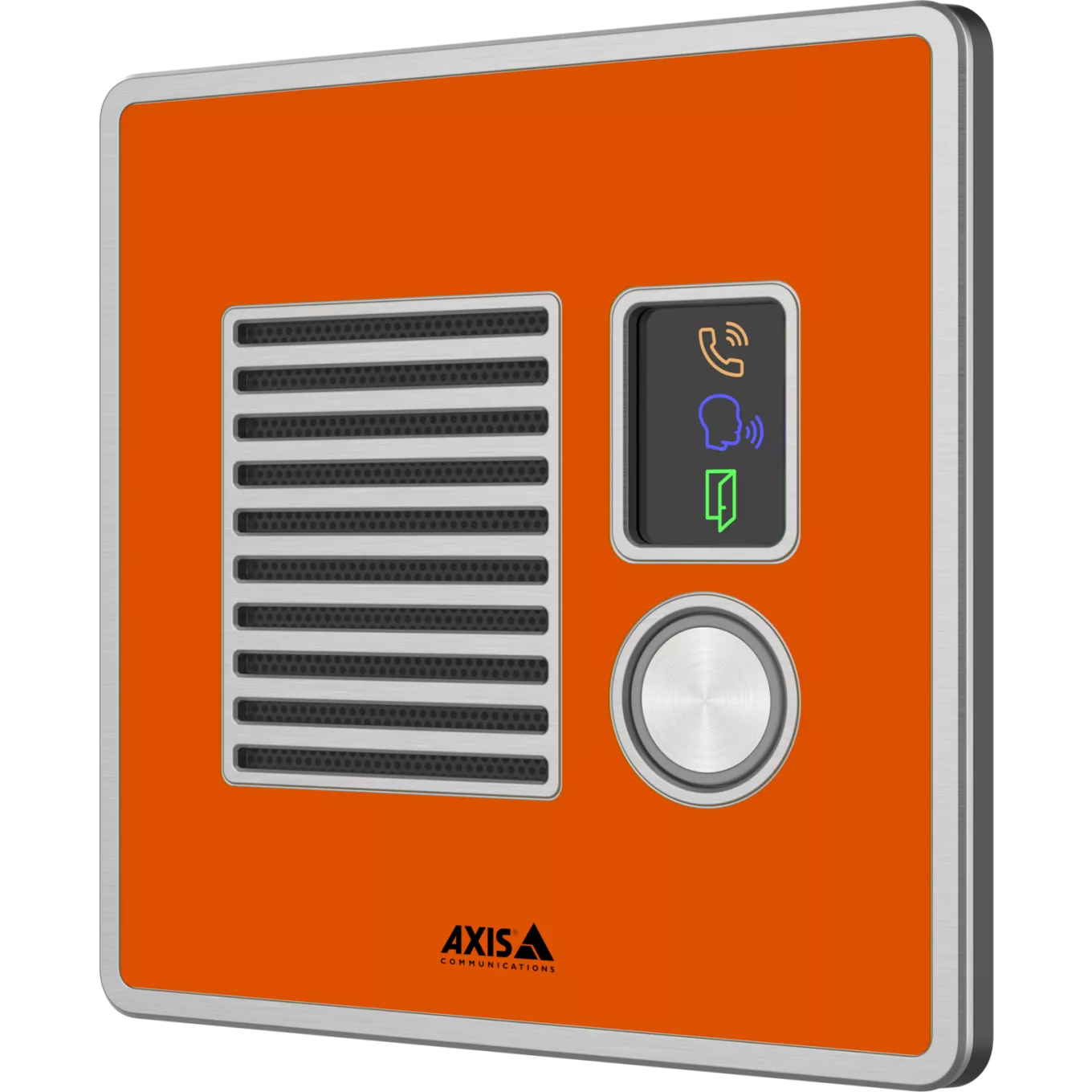 AXIS I7010-VE Safety arancione visto dall'angolo sinistro