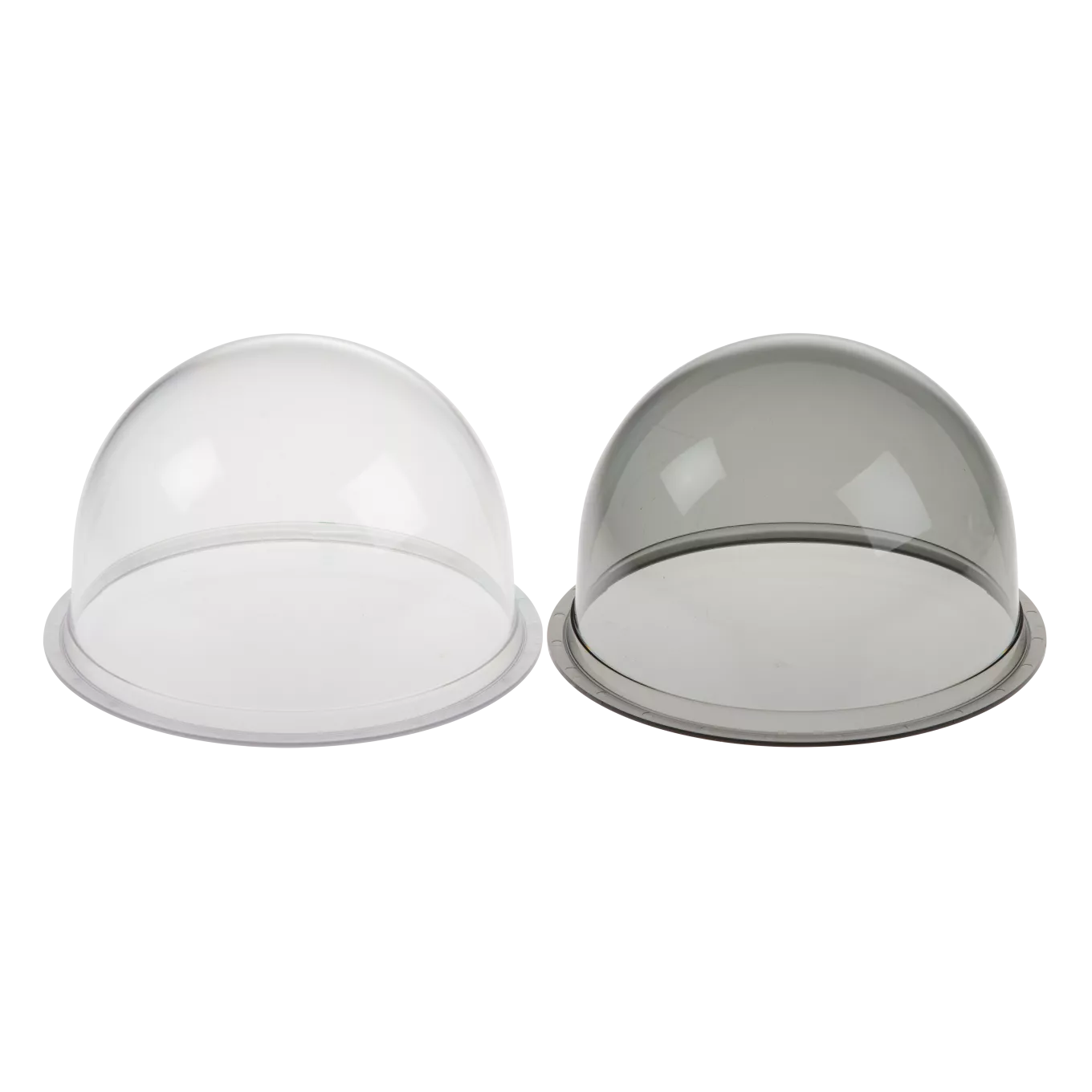 Product images of clear and smoked domes