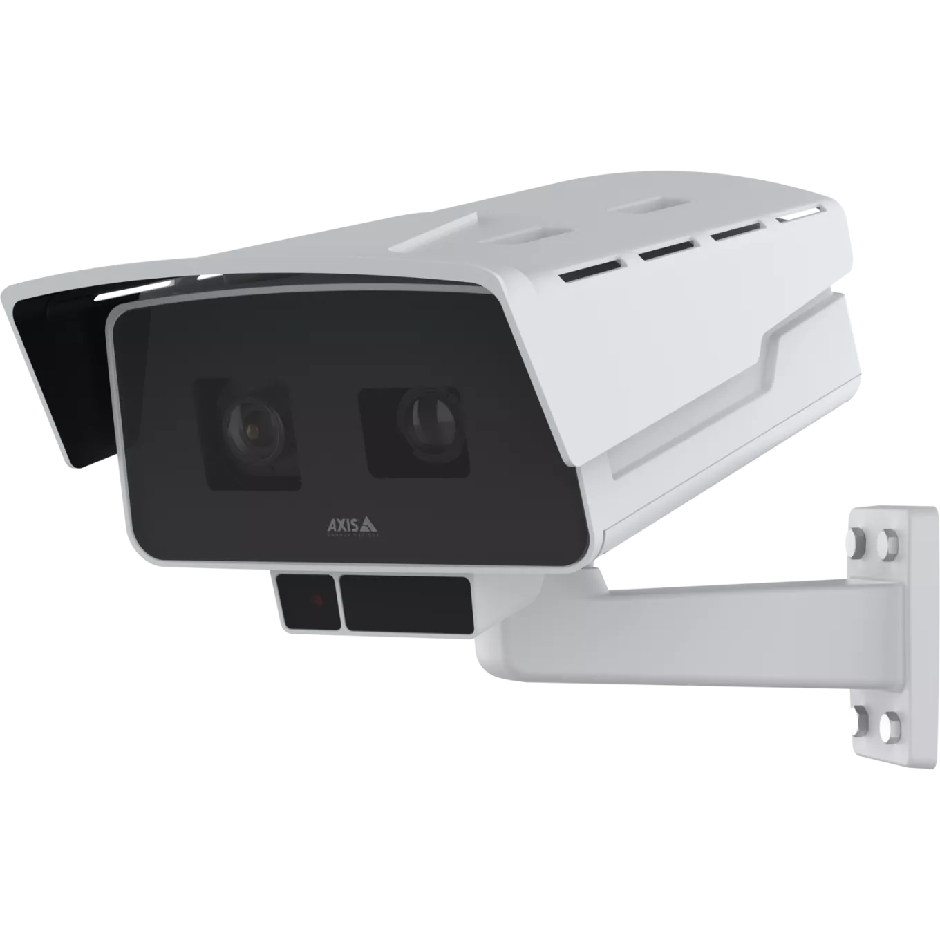 White AXIS P1518-LE Box Camera viewed from its left angle