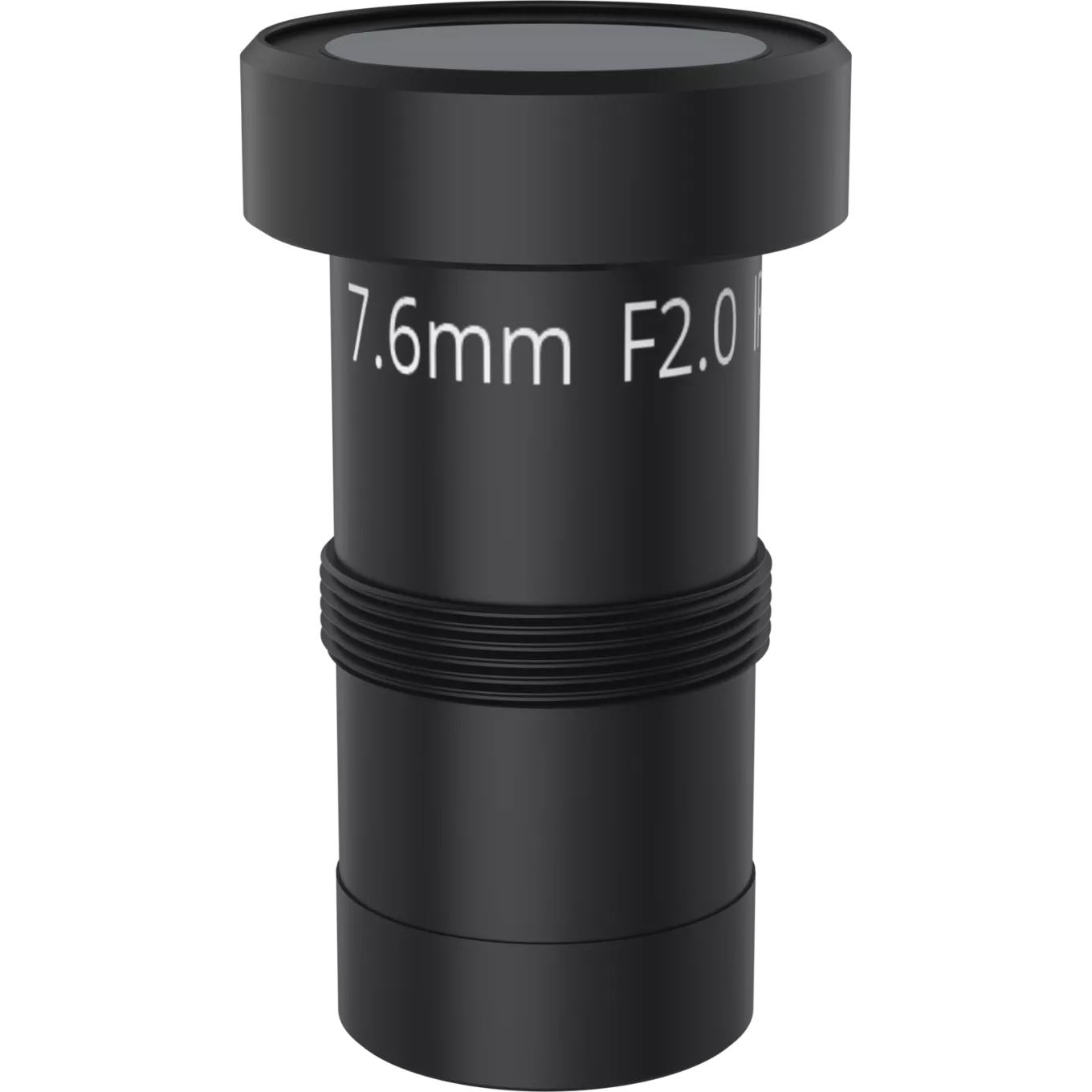 Black Lens M14 7.6 mm F2.0 IR von vorne betrachtet