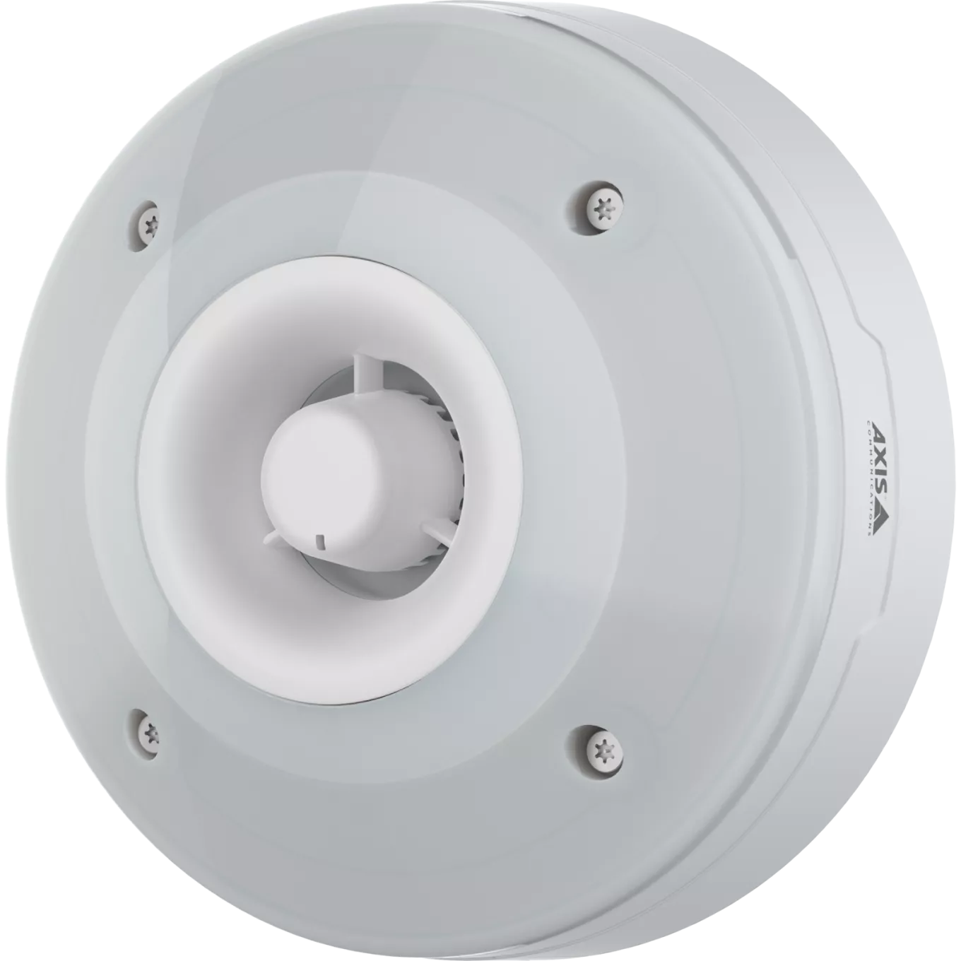 White AXIS D4100-VE Mk II Network Strobe Siren viewed from its left angle