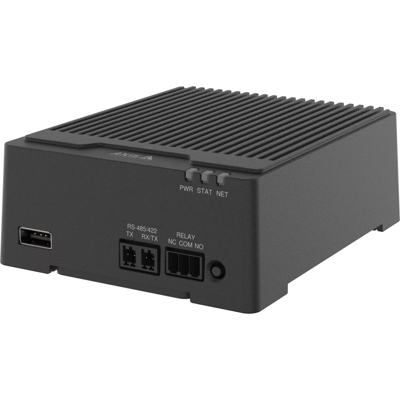 Black AXIS D3110 Mk II Connectivity Hub viewed from its left angle