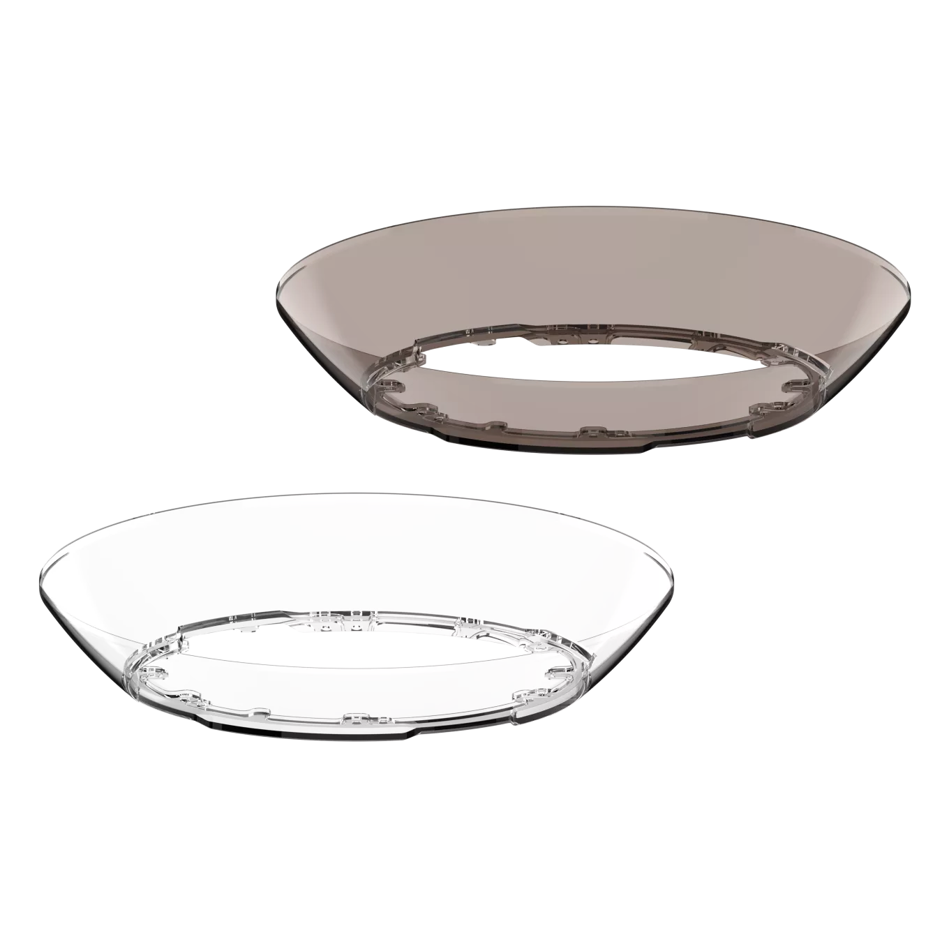 Product image of hard-coated smoked and clear dome