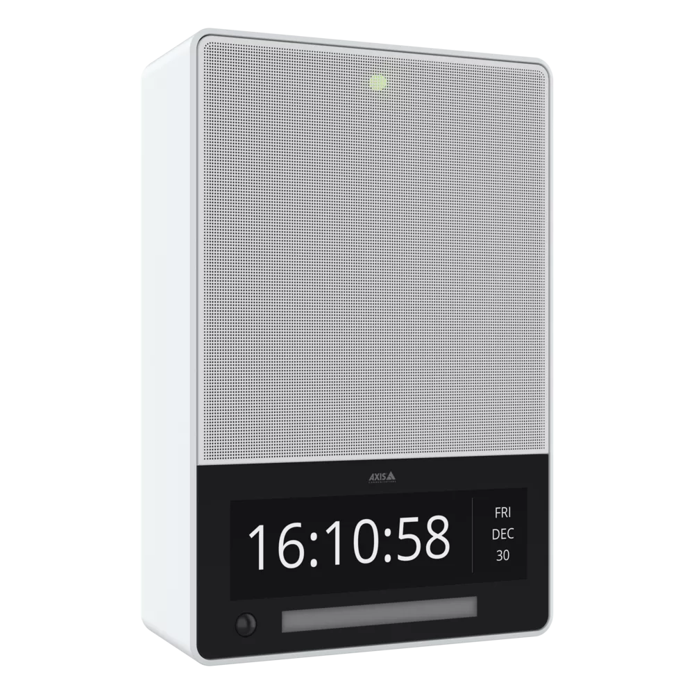 product image of AXIS C1710 displaying time and date