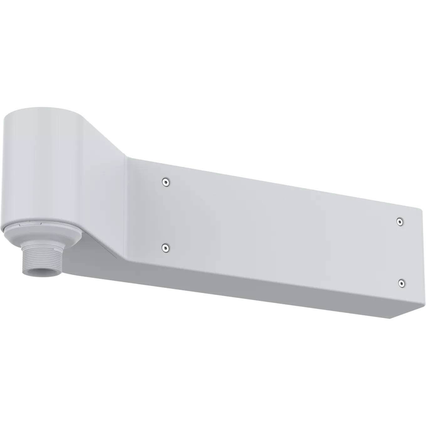 White  AXIS TP3302-E Corner Mount viewed from its left angle.