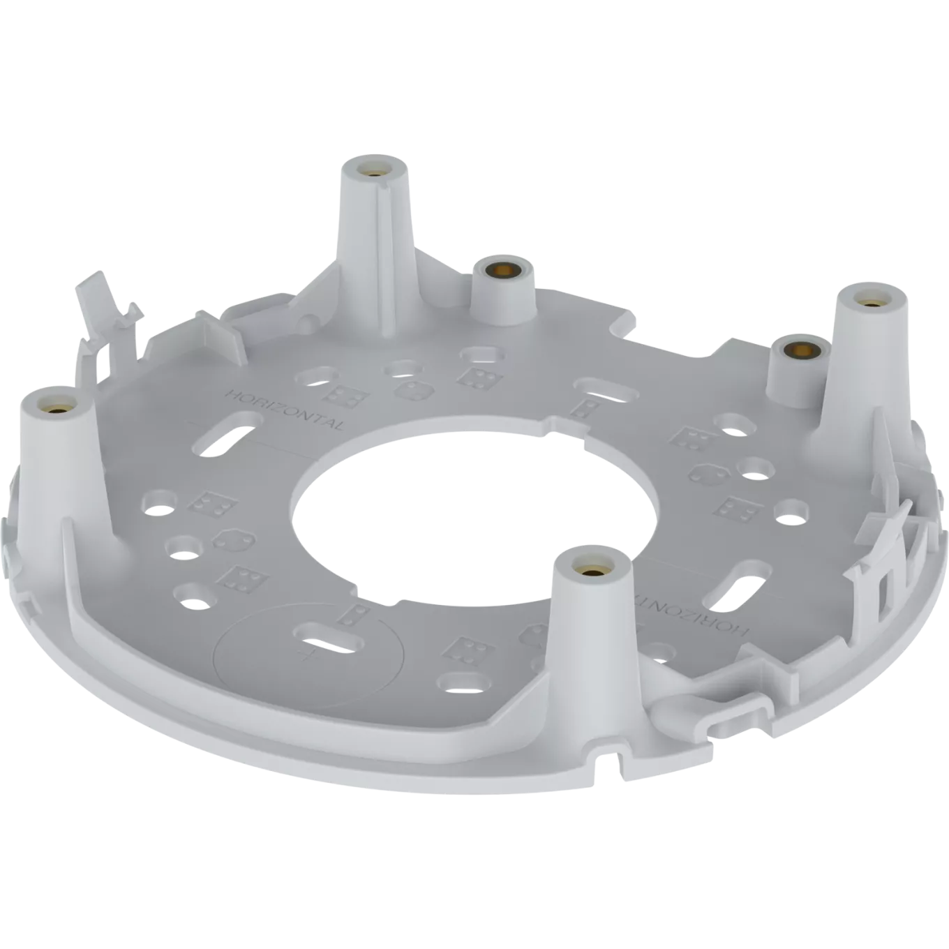 White AXIS TP3007 Mounting Bracket viewed from its left angle.