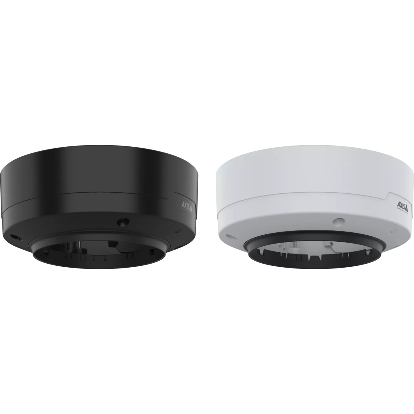AXIS TP3837-E Casing Black/White viewed from its front angle.
