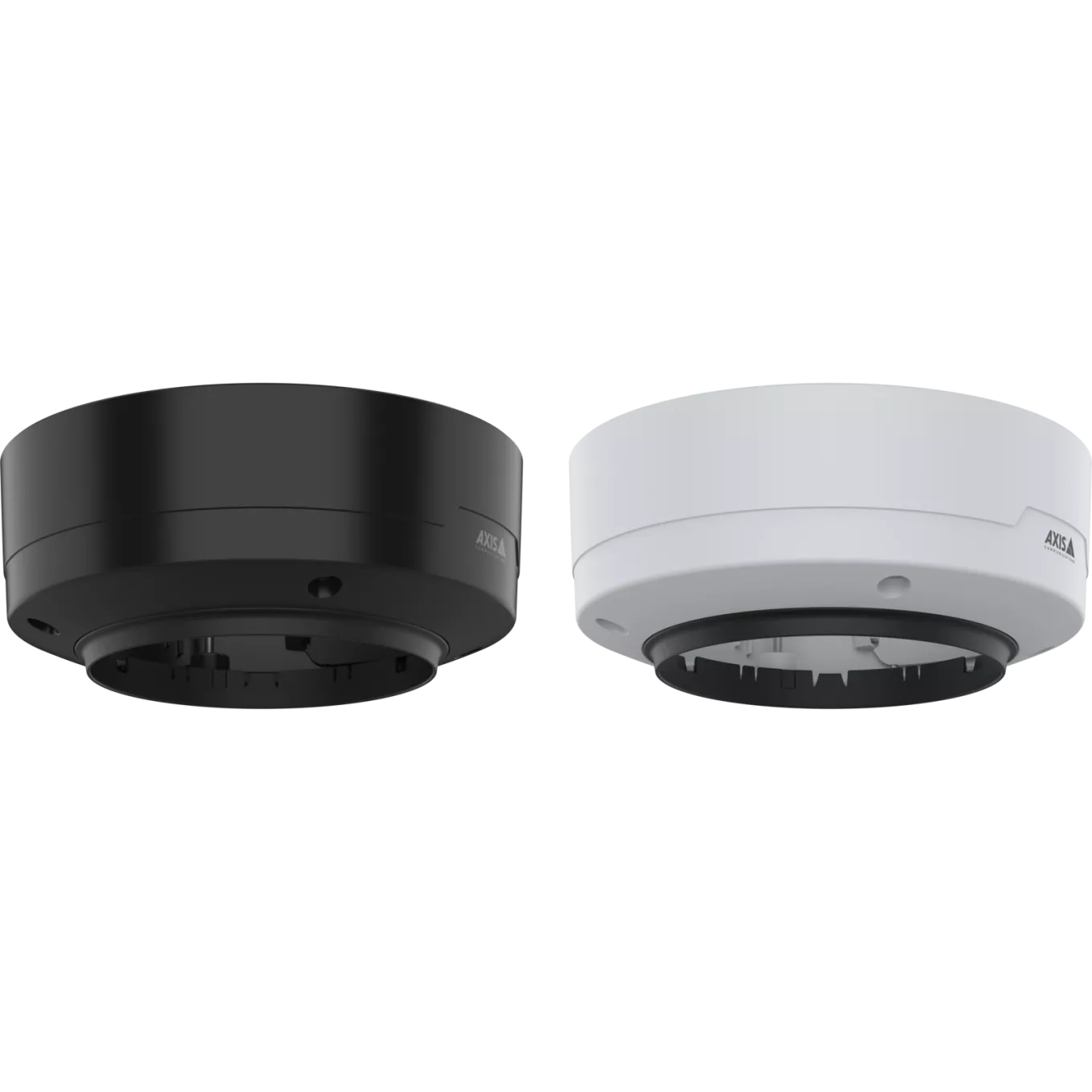  AXIS TP3838-E Casing Black/White viewed from the front.