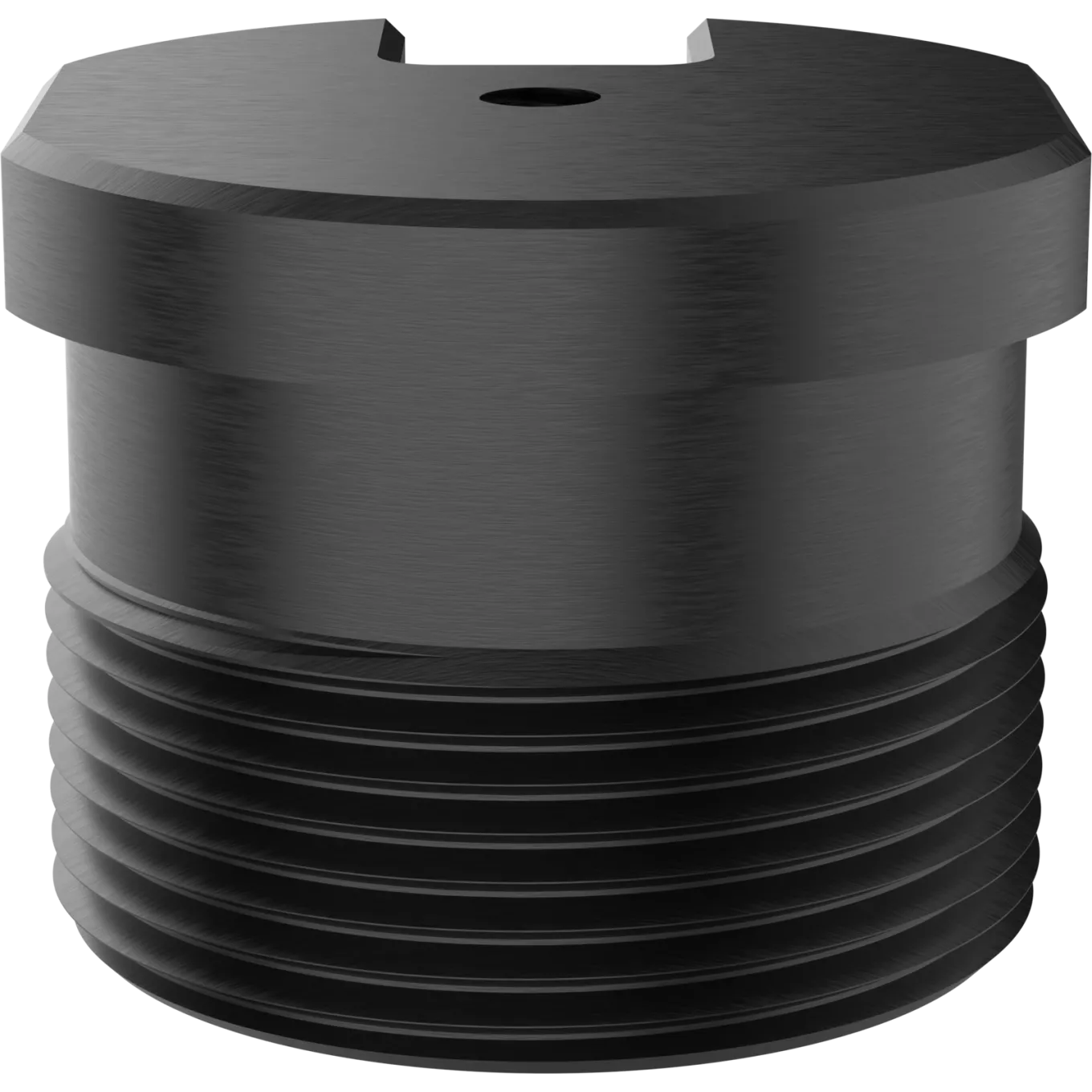 Black AXIS TP3909-E Pipe Adapter viewed from its front angle.