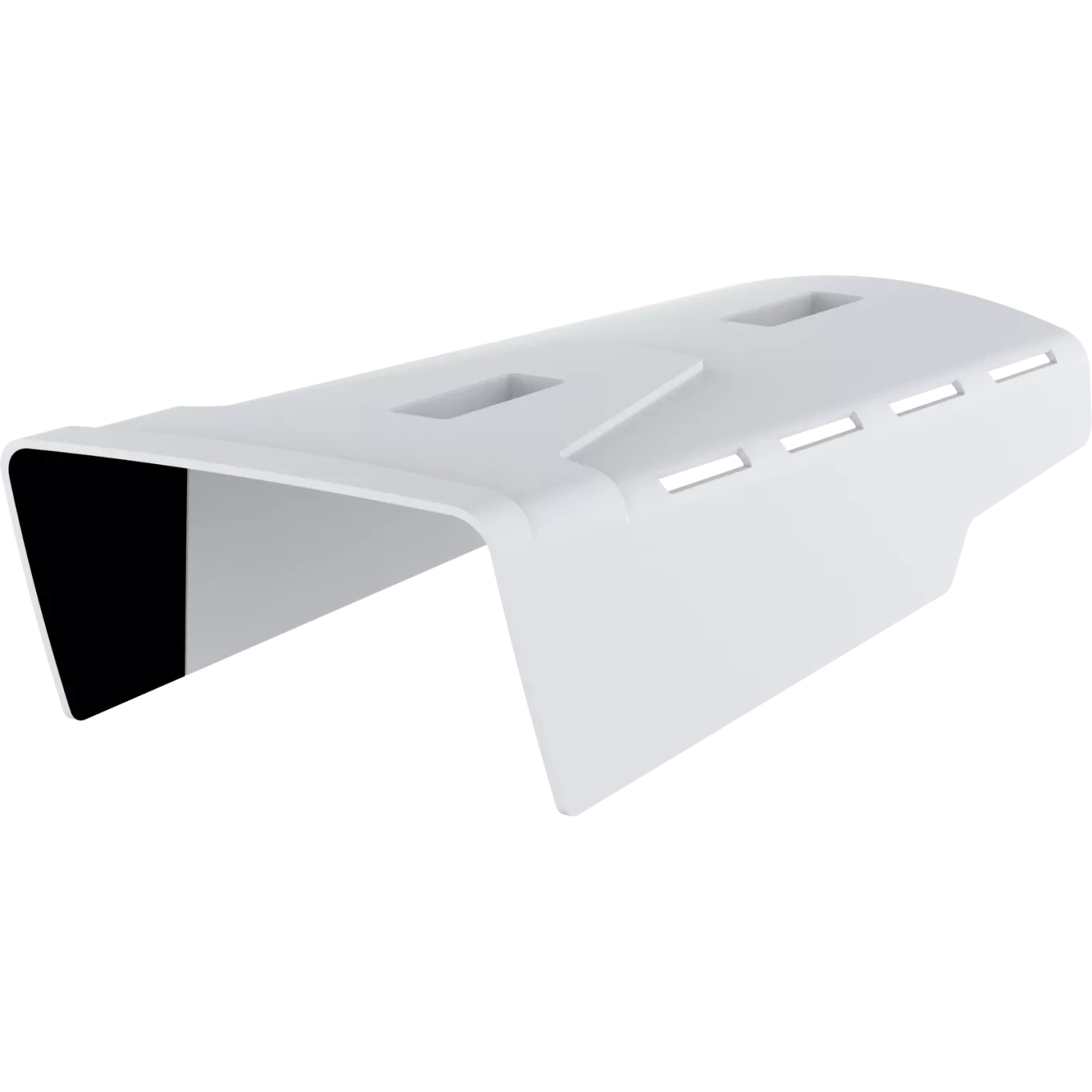 White AXIS TQ1821-E Weathershield Kit visto dal suo angolo sinistro.