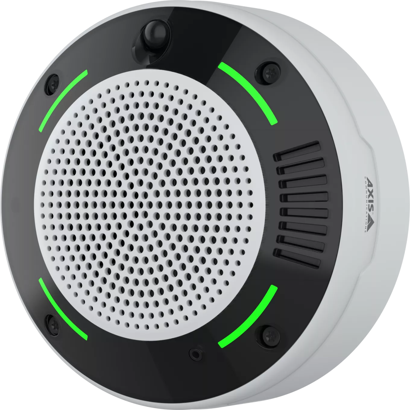 AXIS D6310 Air Quality Sensor viewed from its left angle.