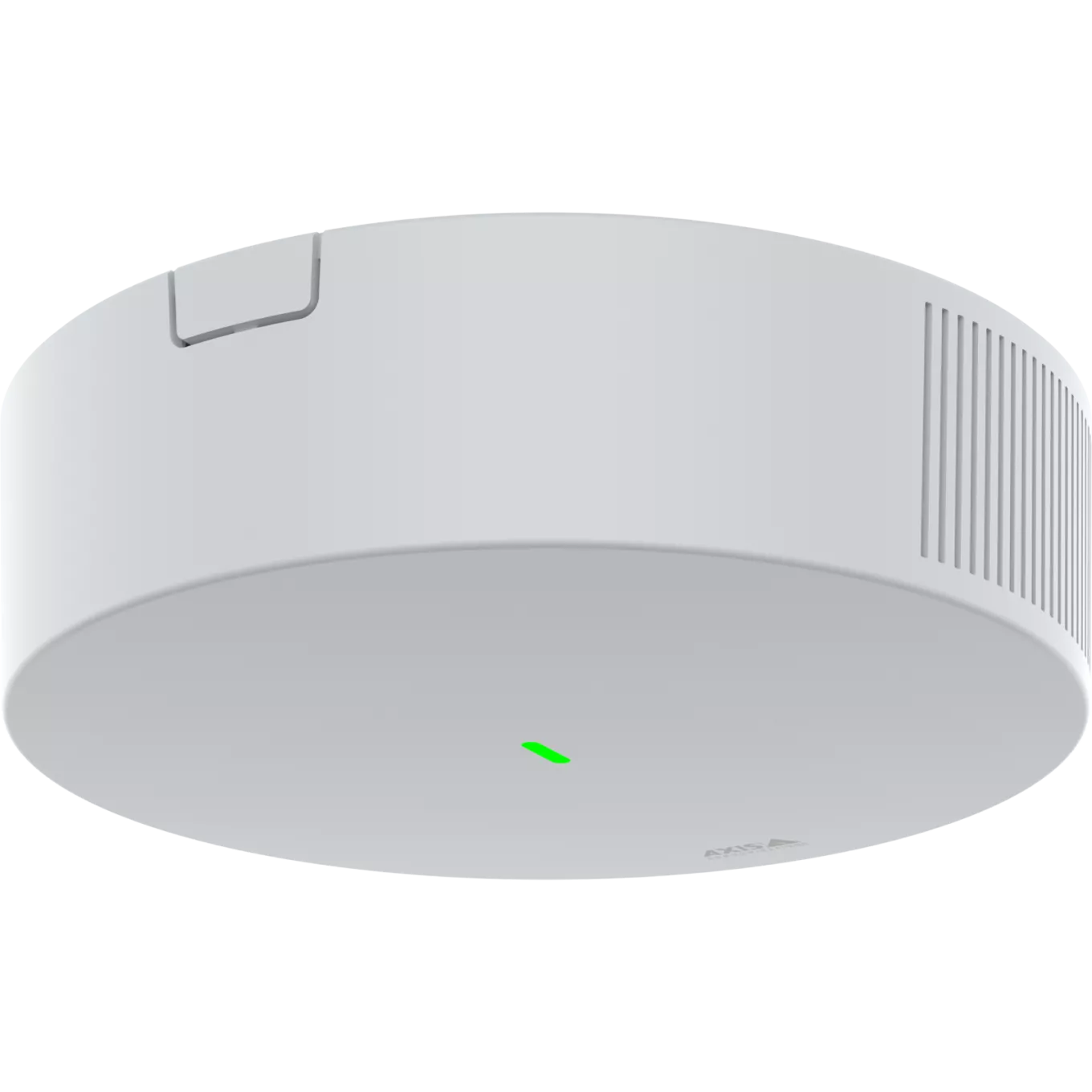 AXIS D6210 Air Quality, white polycarbonate casing, viewed from the left 