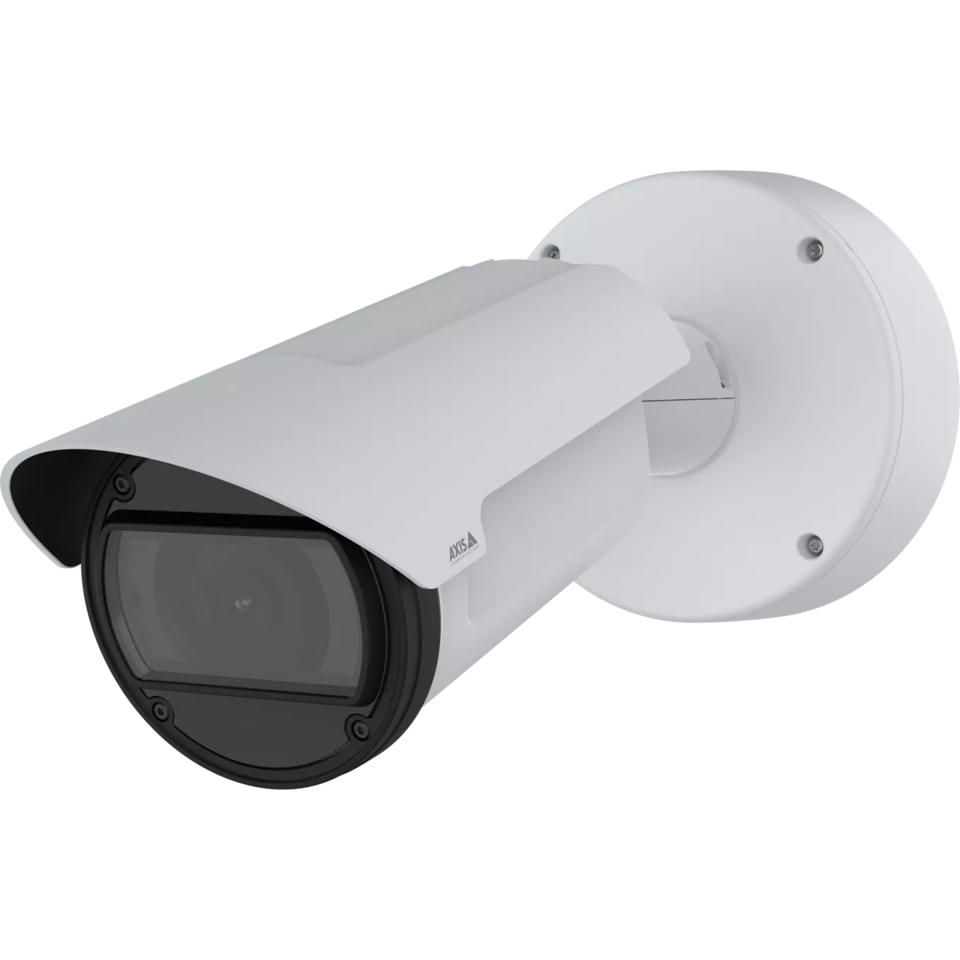 Bullet Camera in white, mounted on a wall with visible lens and IR illumination