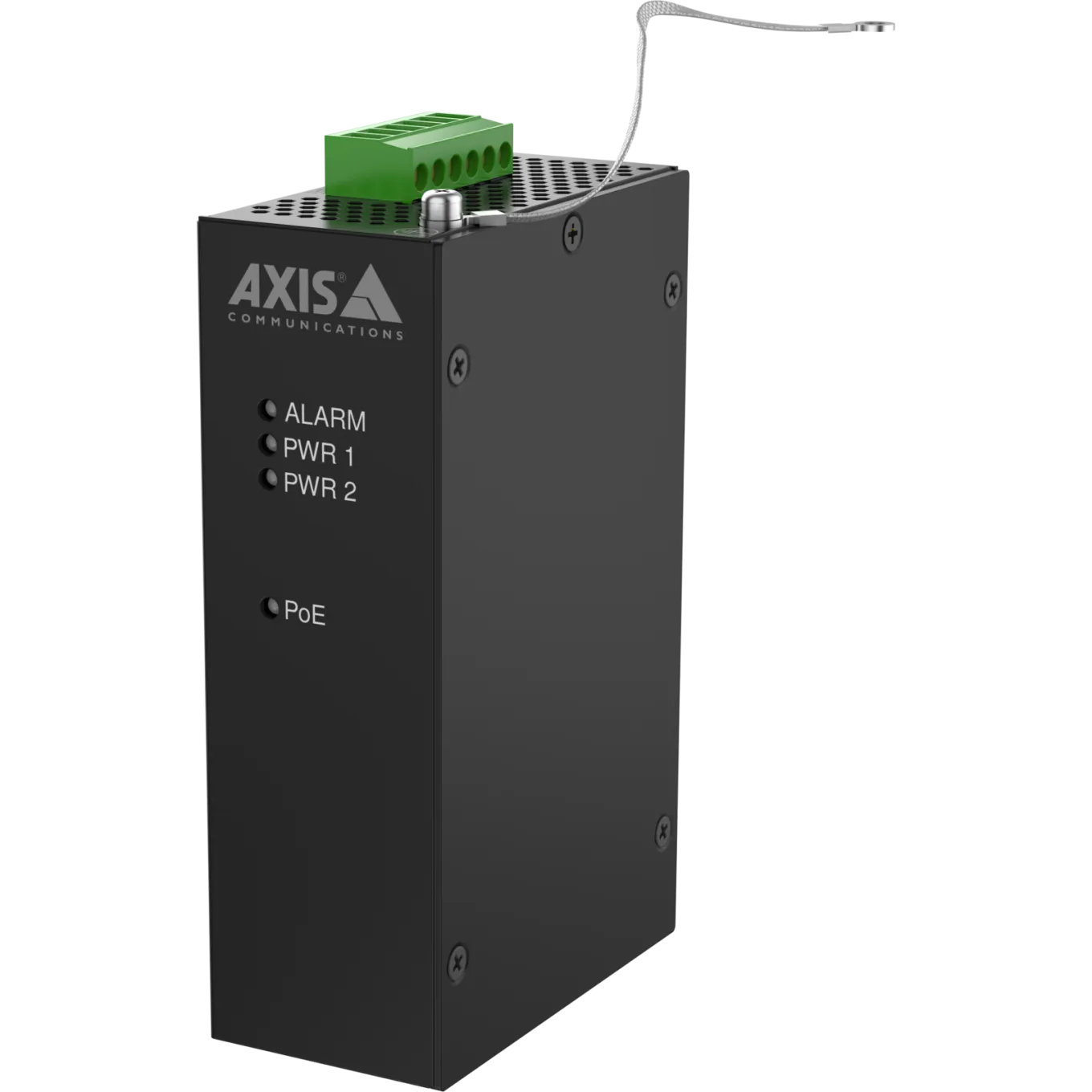 AXIS TU8007-R 90 W Industrial Midspan, schwarz, von rechts betrachtet