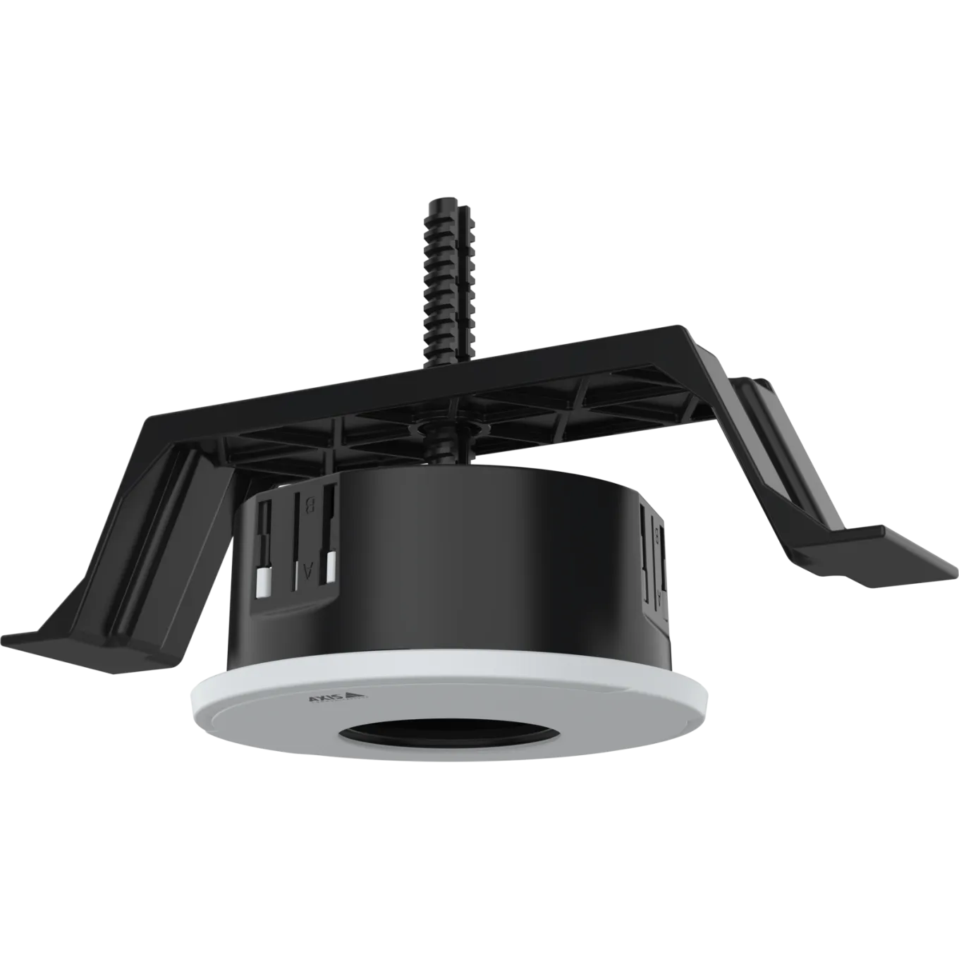 Black AXIS TF3201 Recessed Mount viewed from its left angle