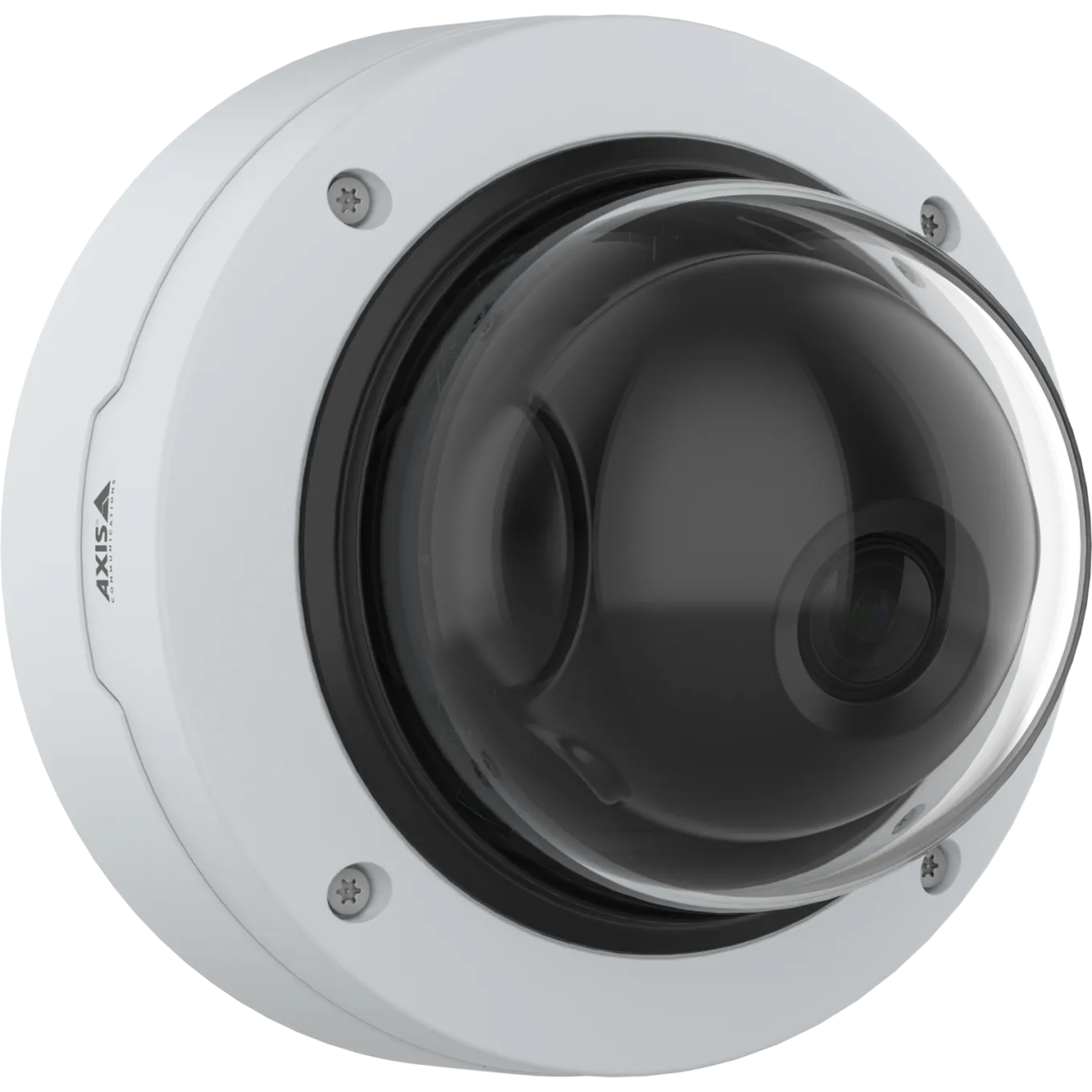 AXIS P3407-VE Dome camera in white, viewed from the right 