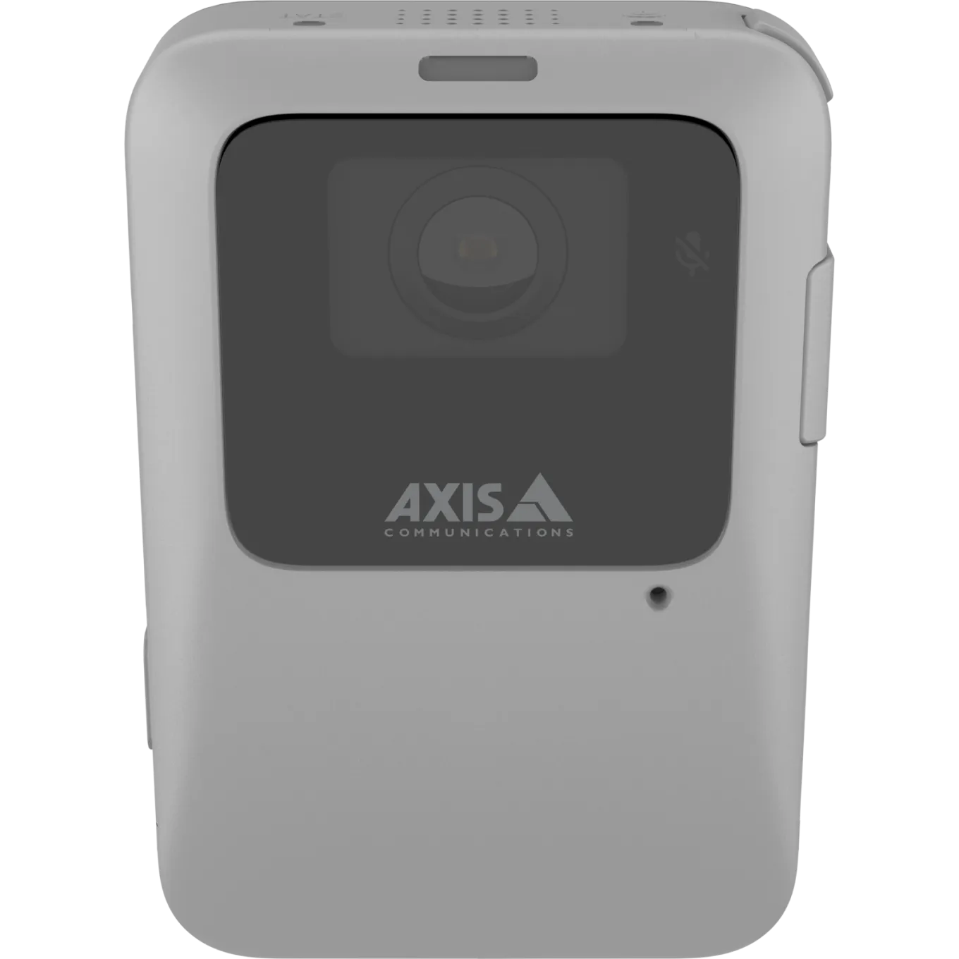 AXIS W111 Body Worn Camera in Grau, von vorne betrachtet