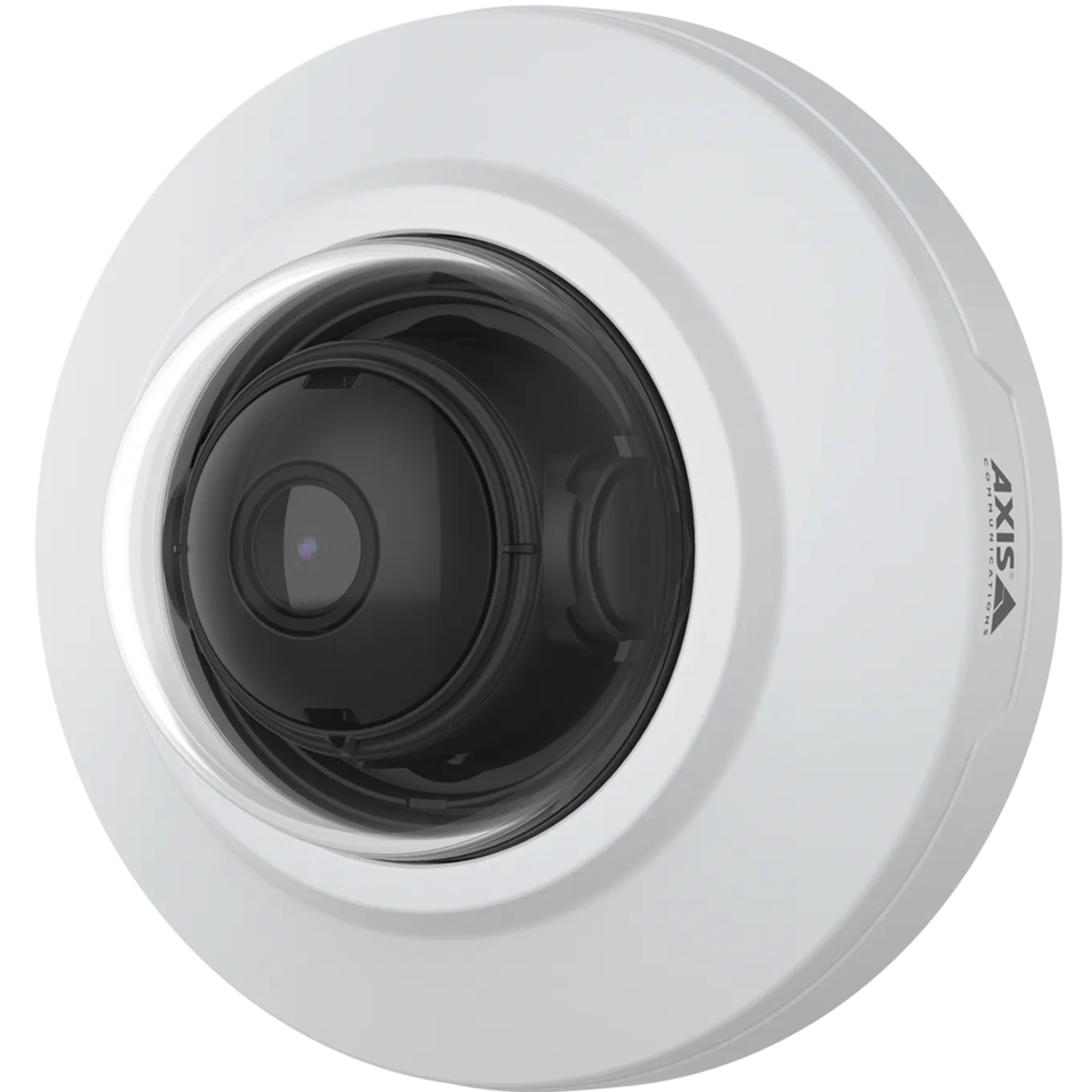 AXIS M3085-V mounted on wall, viewed from the left  