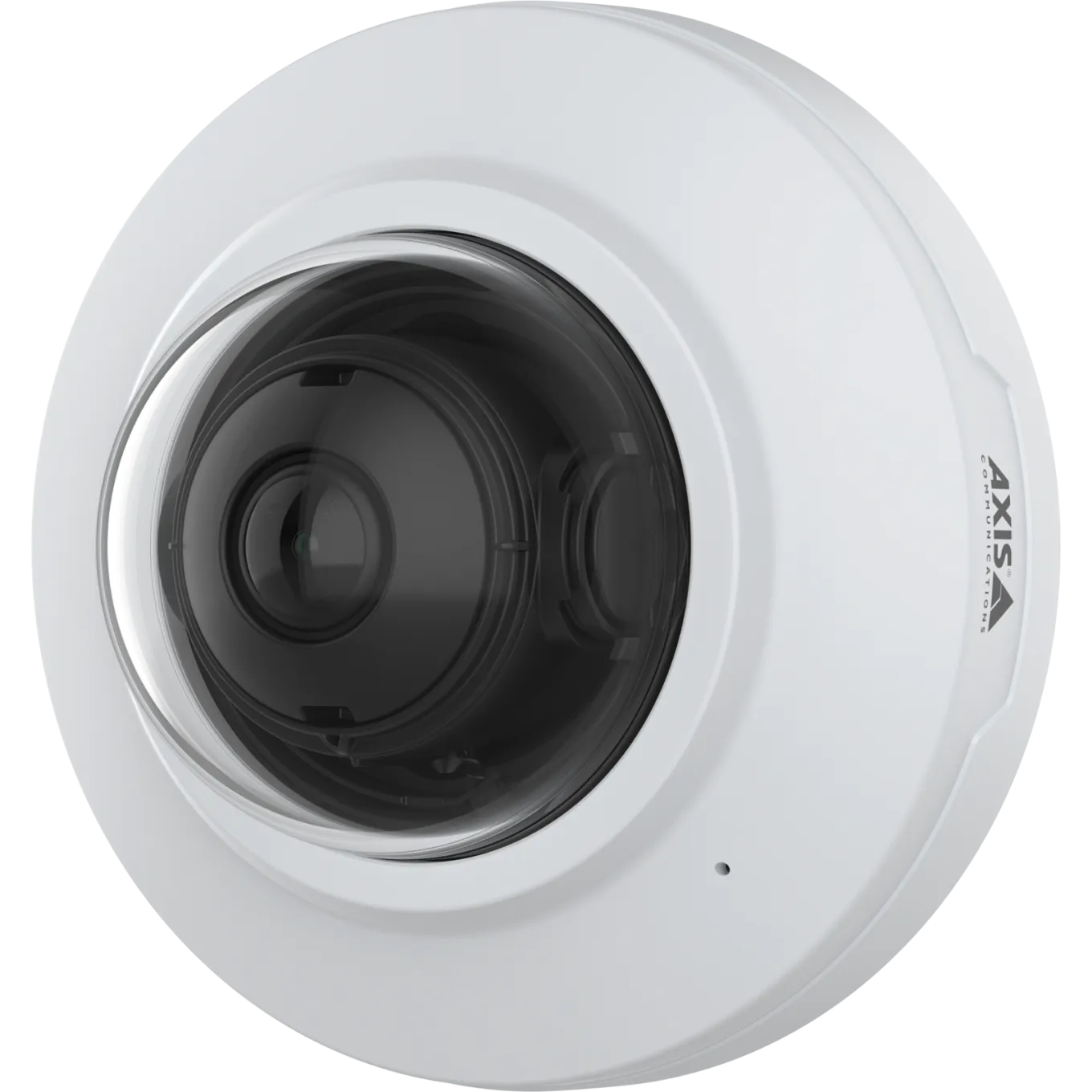 AXIS M3086-V mounted on wall, viewed from the left 