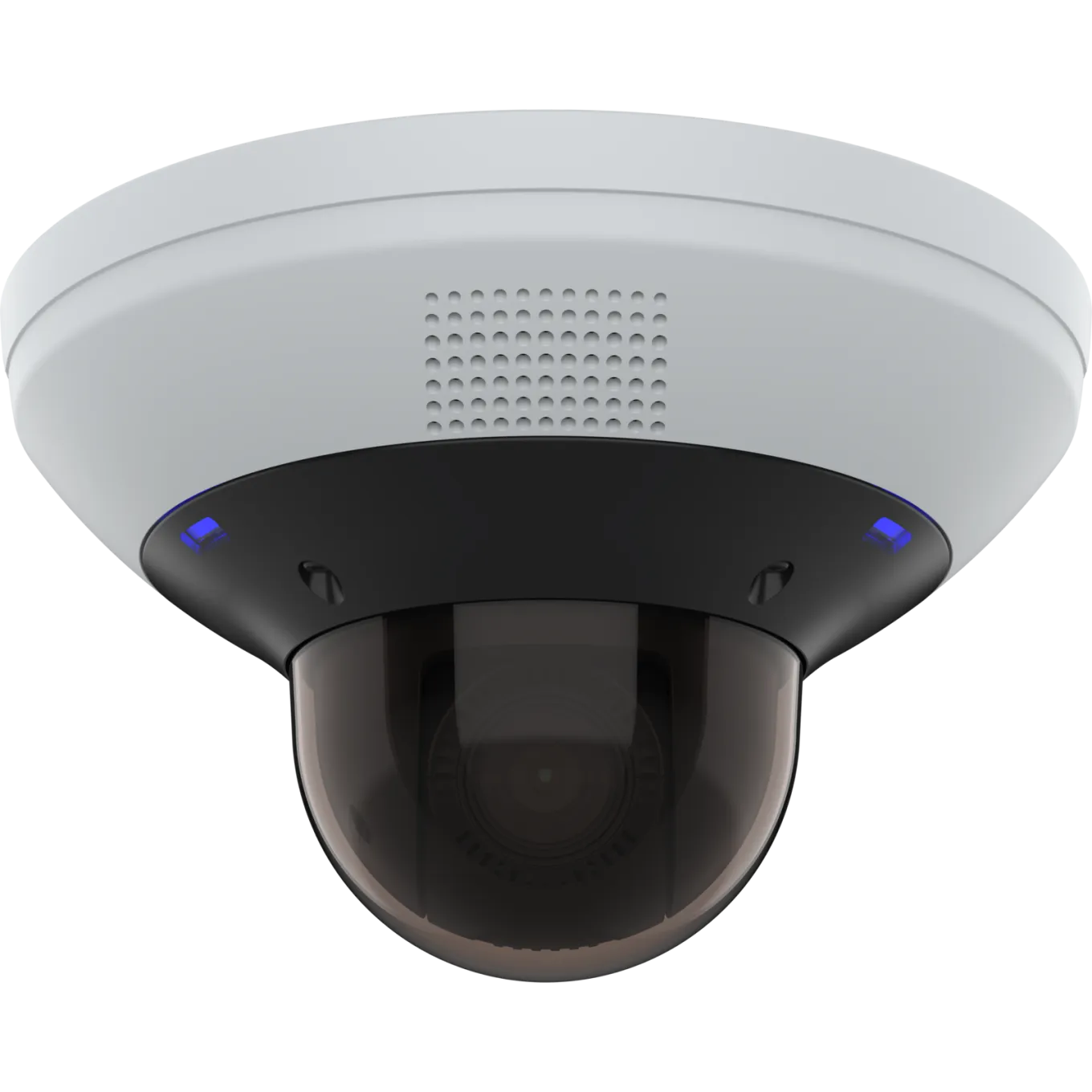Product image of AXIS M5526-E with TQ5901 Audio Ring, led lights turned on