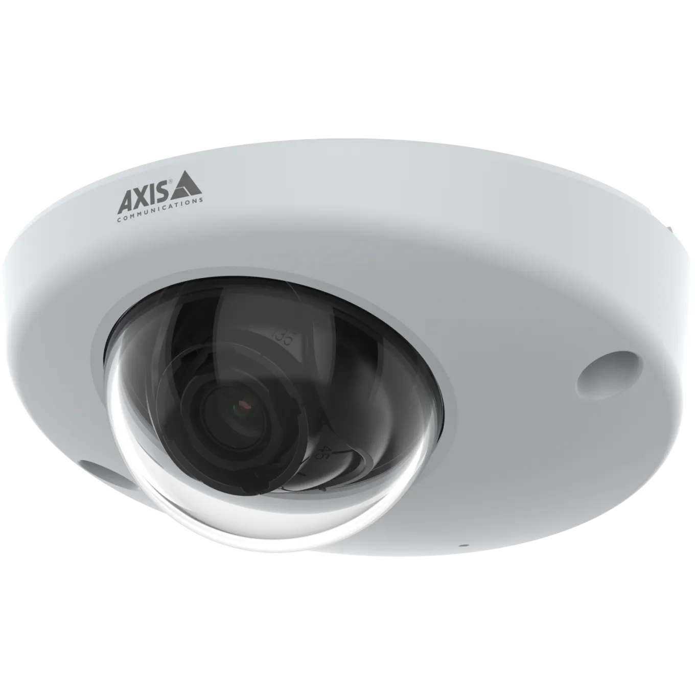 AXIS P3945-R Dome Camera viewed from its left side.