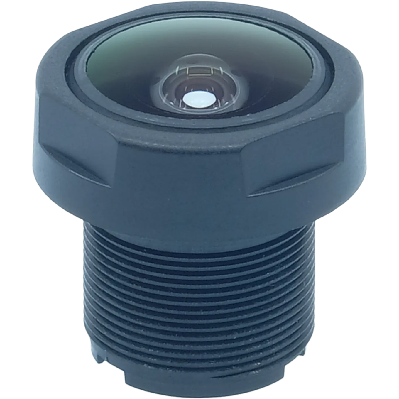 Lens M12 2.8mm viewed from its front side.