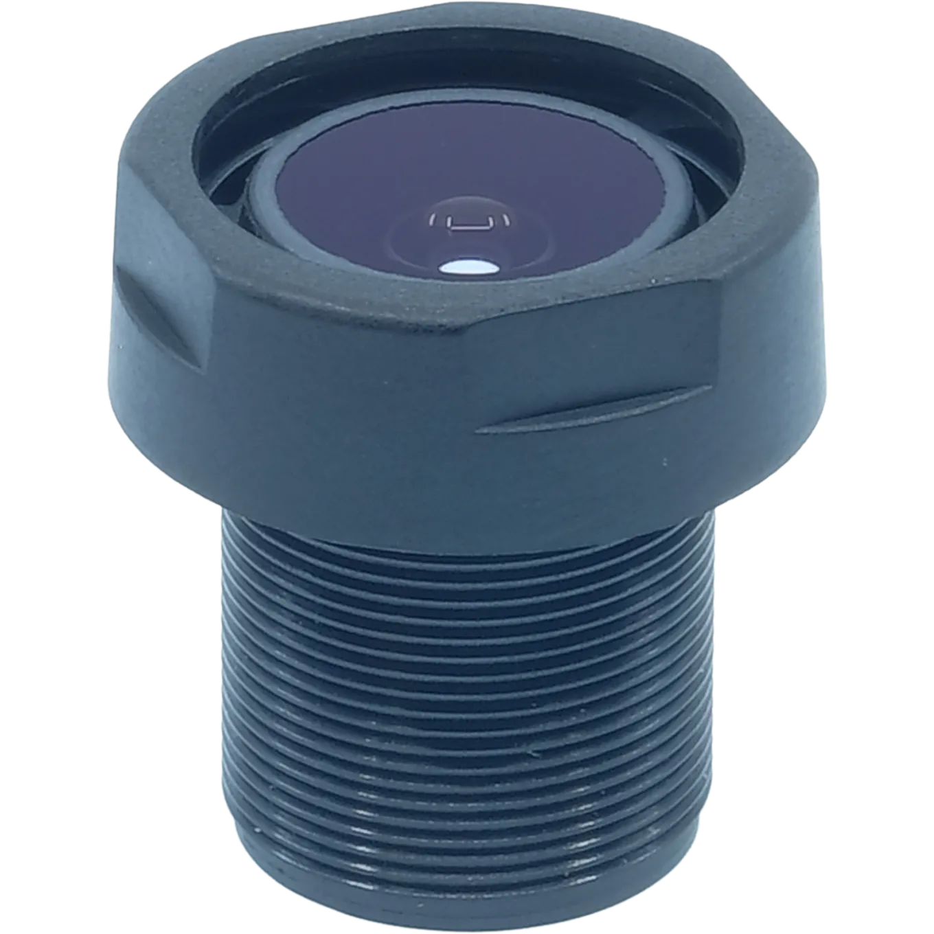 Lens M12 3.6mm viewed from its front side.