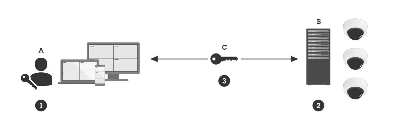 Illustration of how to setup without secure remote access.